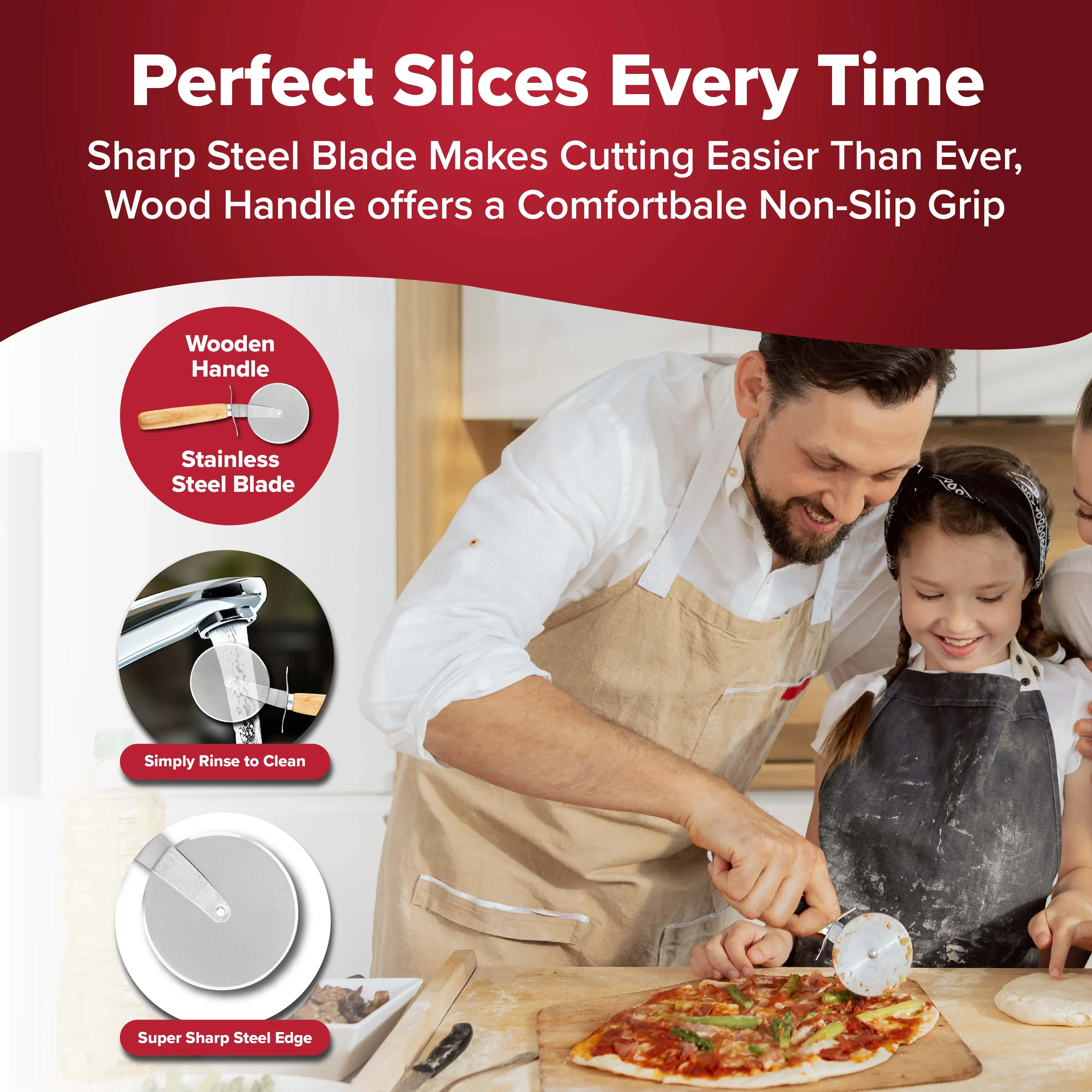 GraniteStone Piezano Pizza Over 3-Piece Serving Set - Image 3