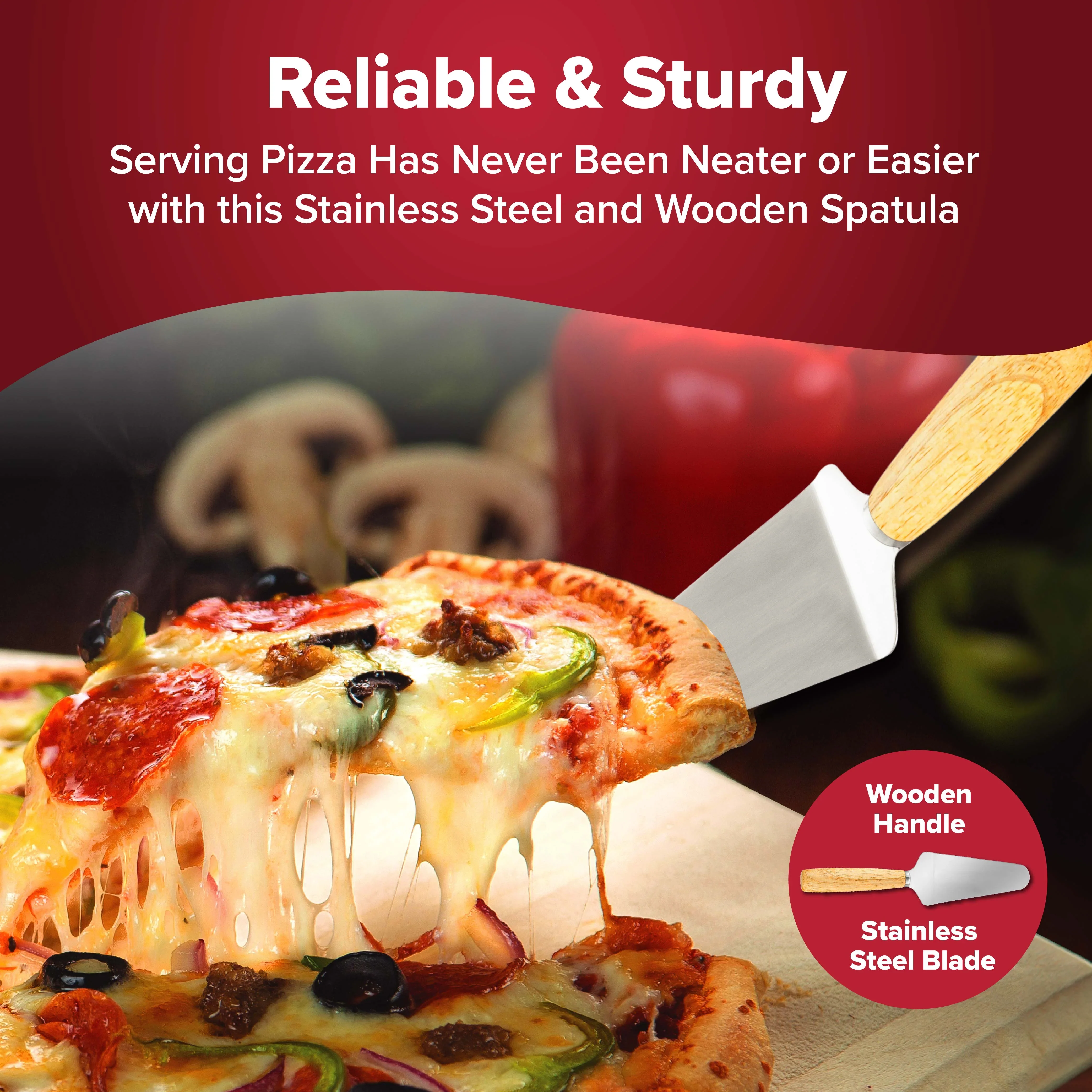 GraniteStone Piezano Pizza Over 3-Piece Serving Set - Image 4