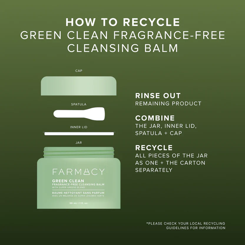Farmacy Green Clean Fragrance-Free Cleansing Balm Jumbo - 6.8 oz. - Image 9