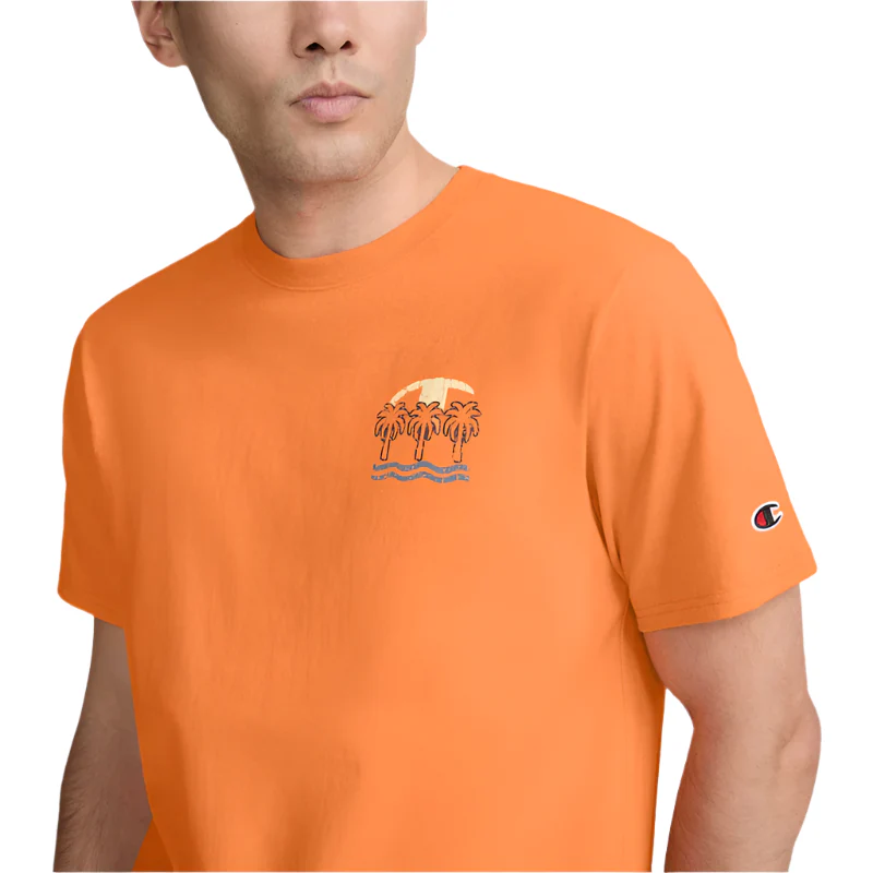 Champion Mens Sunset Vibes Classic Graphic Short Sleeve T-Shirt - Image 3