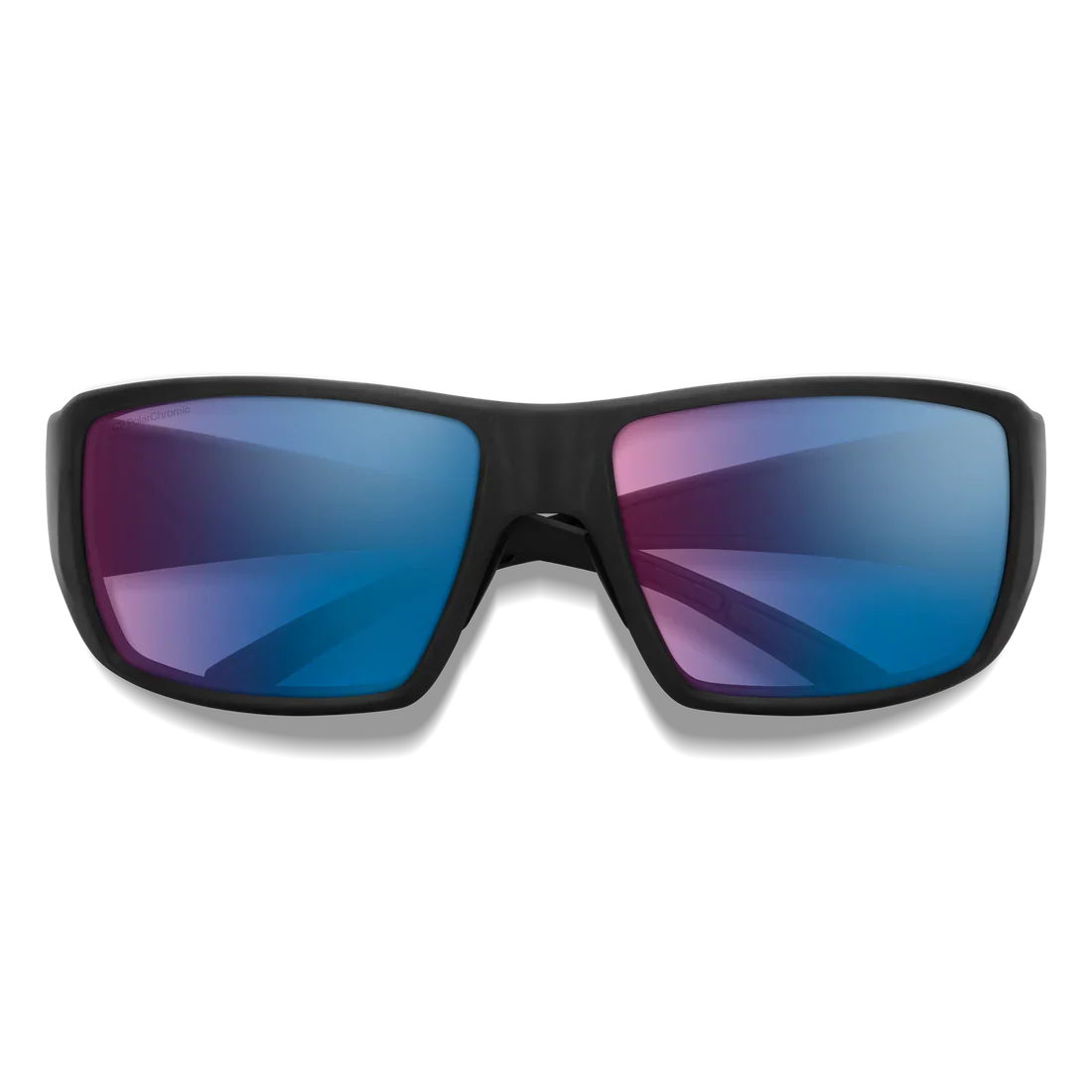 Smith Guide's Choice Matte Black Frame - ChromaPop Glass Polarchromic Rose Blue Mirror Lens - Polarized Sunglasses - Image 2