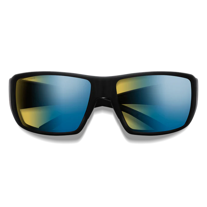 Smith Guide's Choice Matte Black Frame - ChromaPop Glass Polarchromic Yellow Blue Mirror Lens - Polarized Sunglasses - Image 2