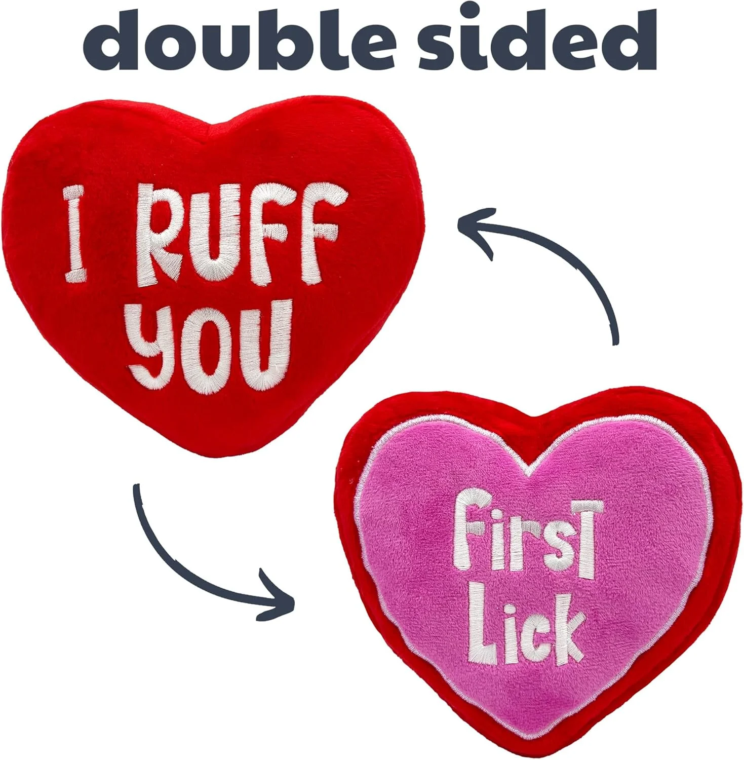 Huxley & Kent First Lick Heart Power Plush Dog Toy - Large - Image 4