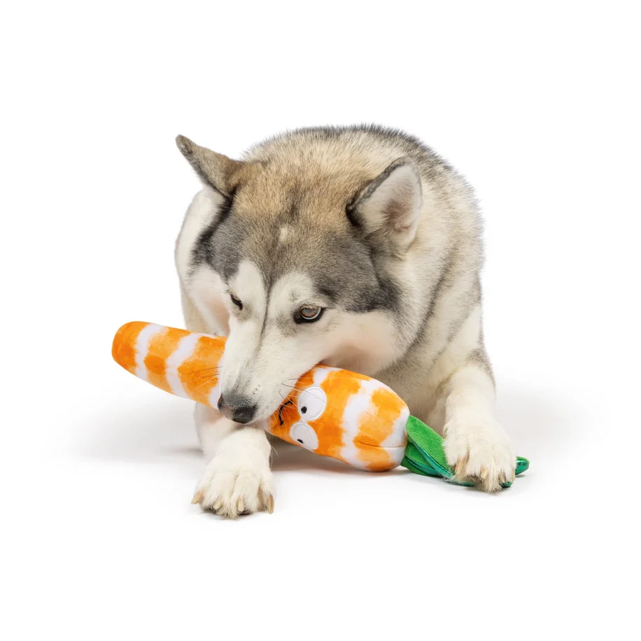 Huxley & Kent Power Plush Sweet Carrot Dog Toy - Large - Image 2