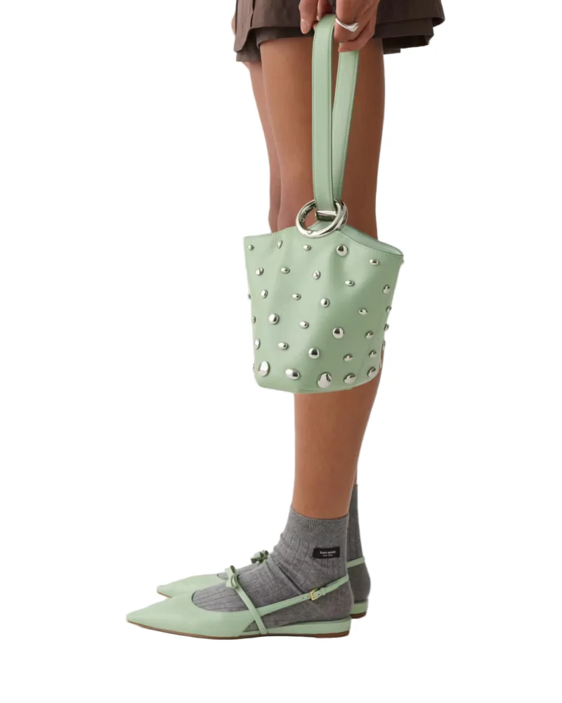 Kate Spade Halo Studded Mini Bucket Handbag - Image 7