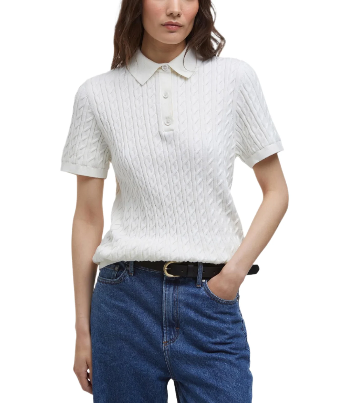 Barbour Womens Hartland Knitted Short Sleeve Polo Shirt - Image 2