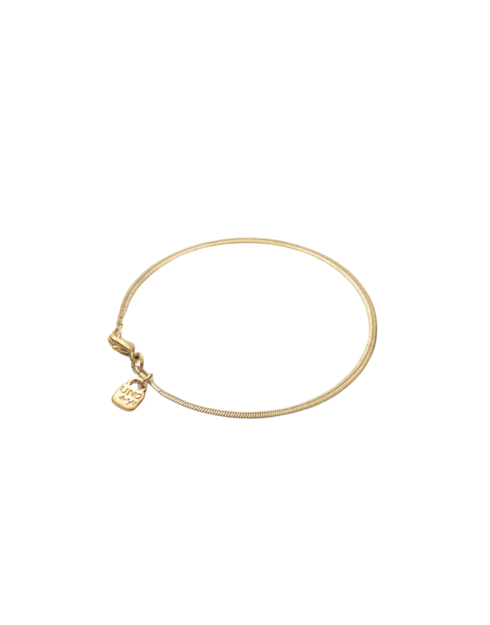 UNOde50 Hazte UNO Pulseras Gold-Plated Snake Chain Bracelet - Large - Image 2