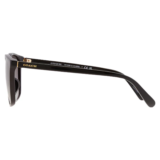 Coach Womens Non-Polarized Square Sunglasses - Black/Grey Gradient - Image 4
