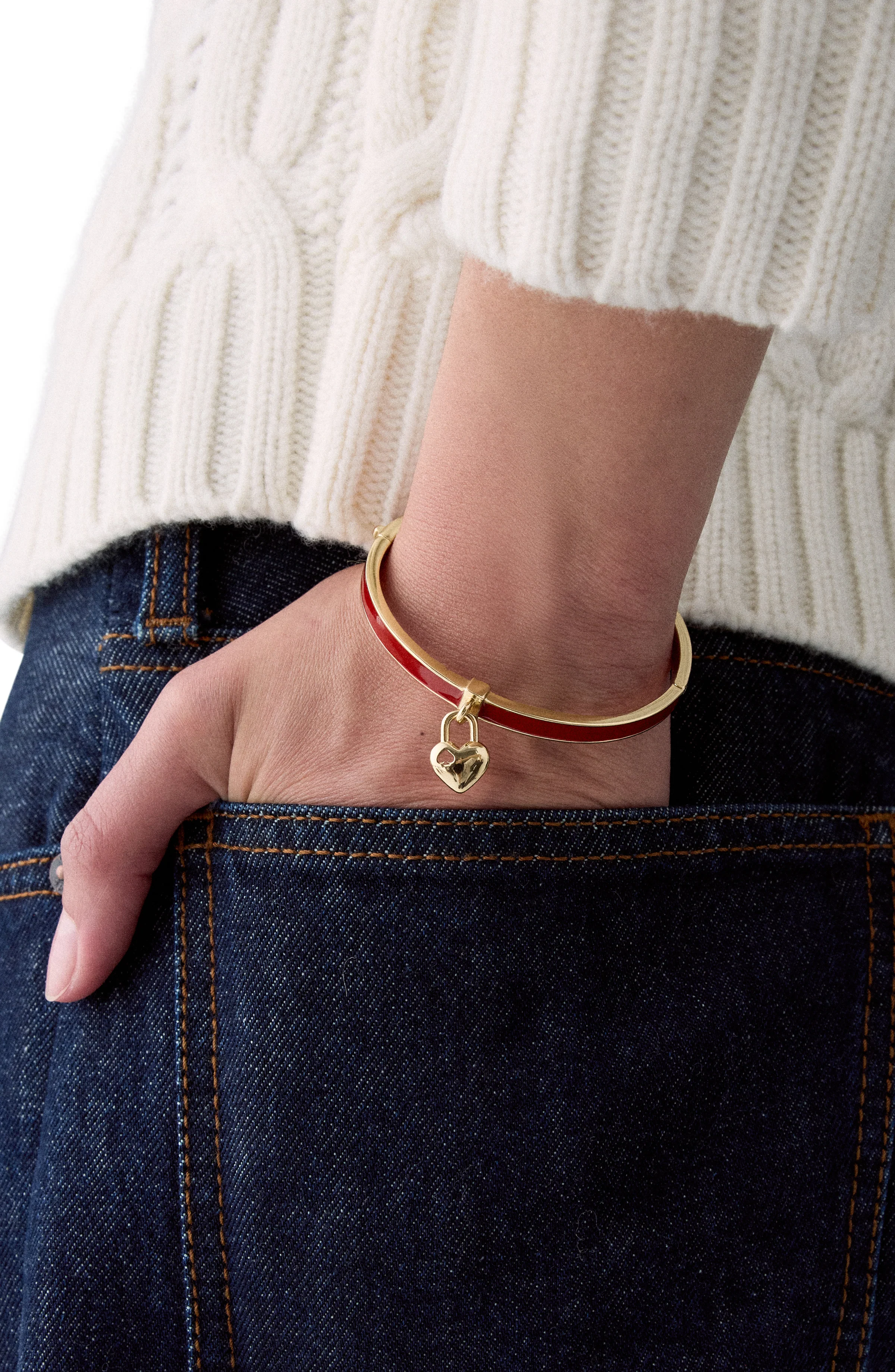Kate Spade Red Heart Bangled Bracelet - Image 2