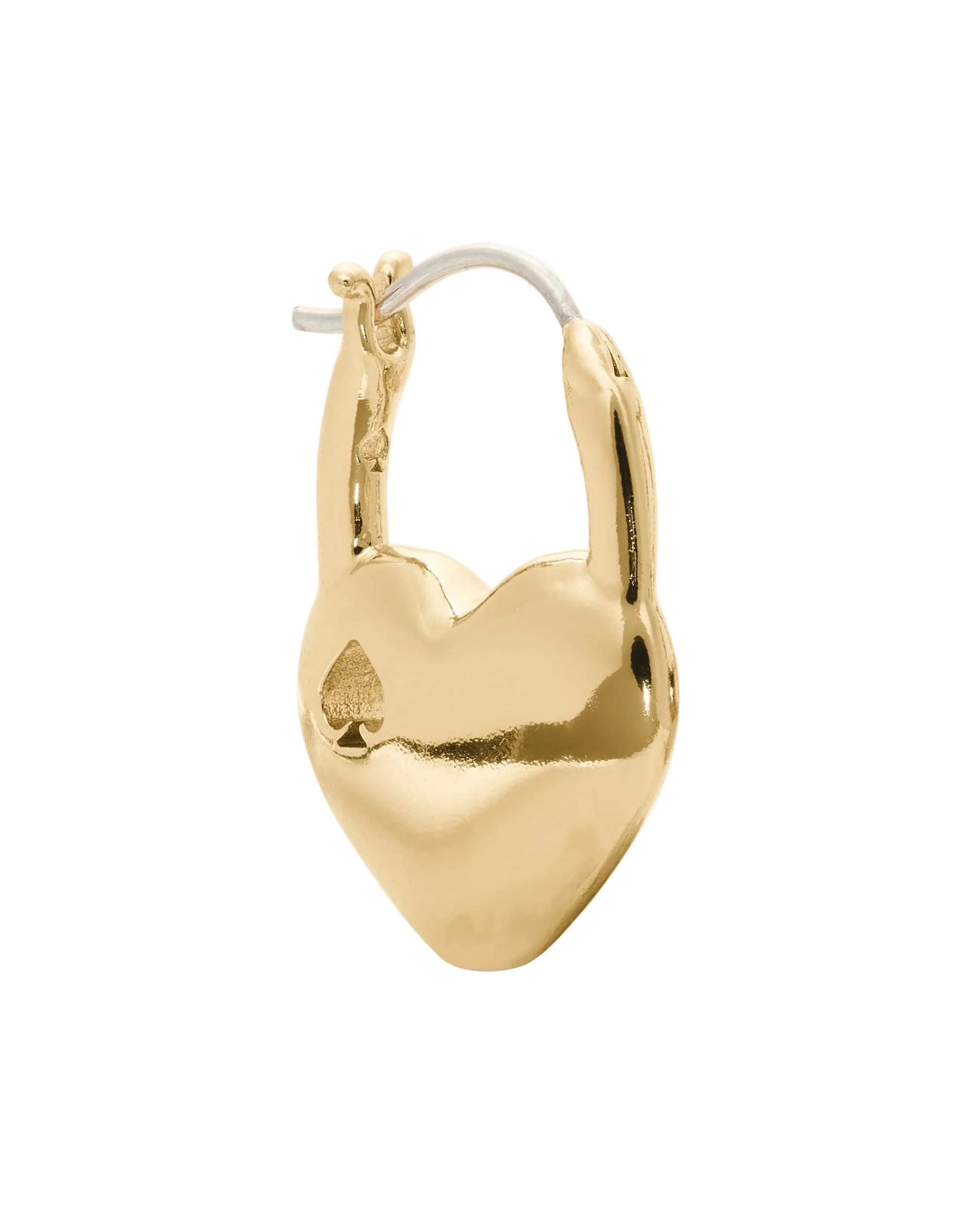 Kate Spade Gold Heart Huggie Earrings - Image 2