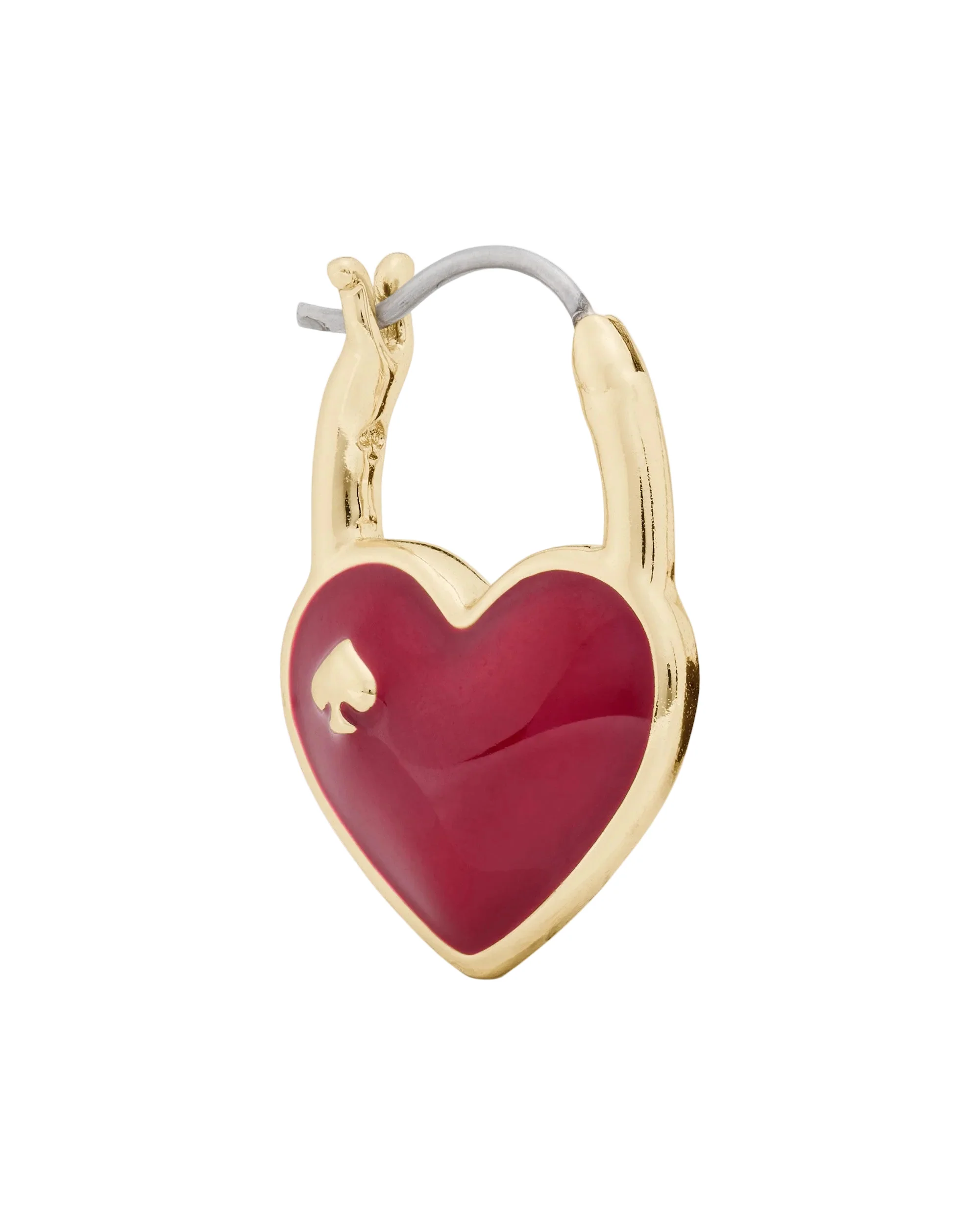Kate Spade Red Heart Huggie Earrings - Image 2