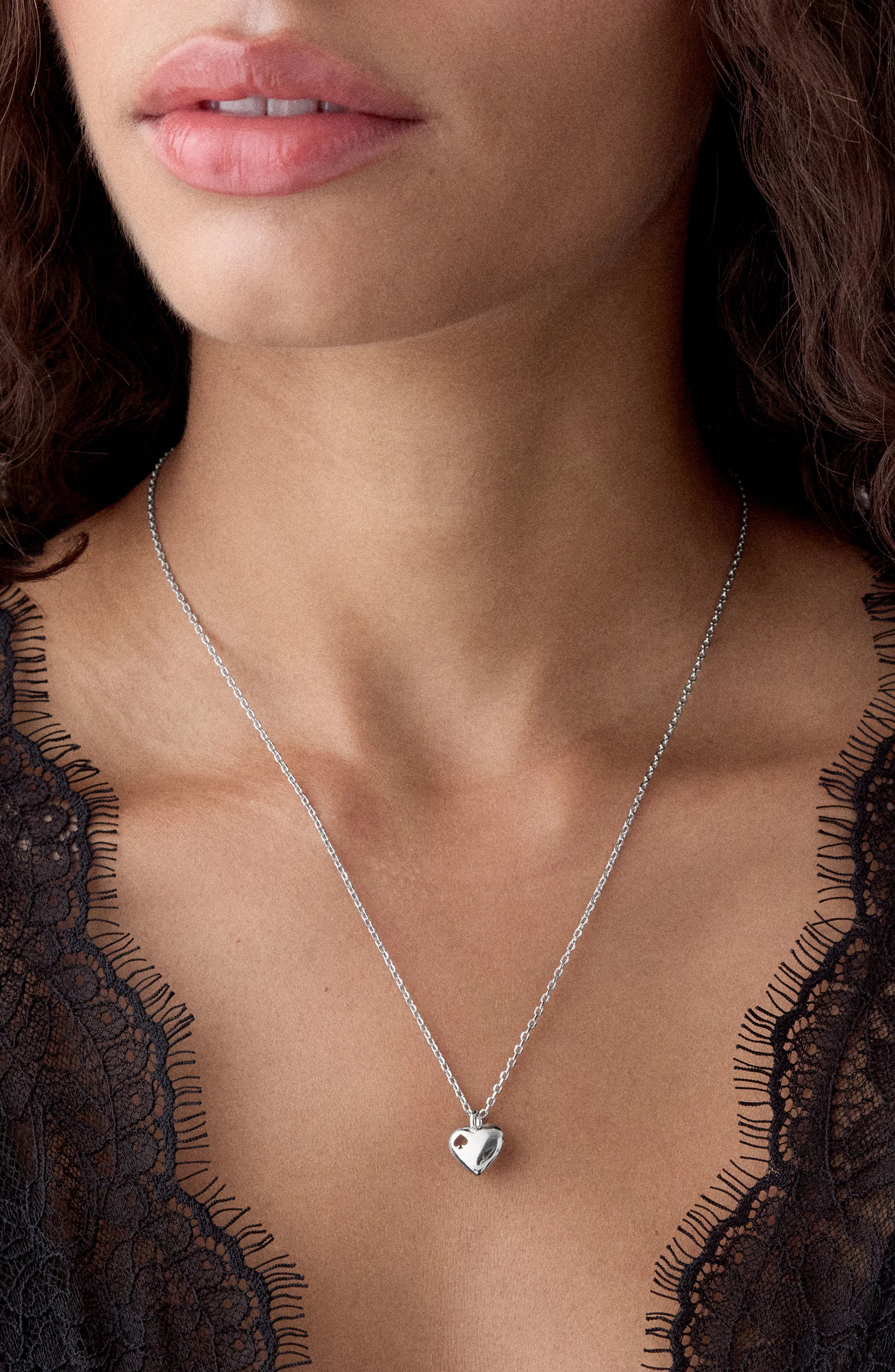 Kate Spade Silver Heart Pendant Necklace - Image 2