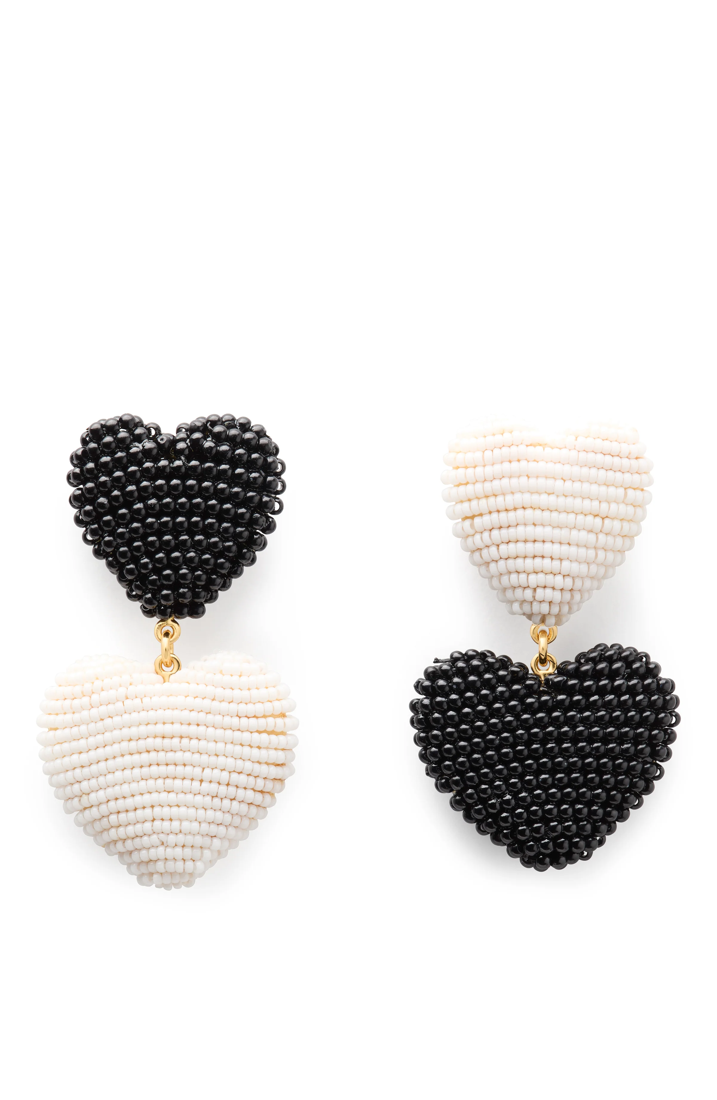 Kate Spade Heart You Beaded Double Drop Earrings
