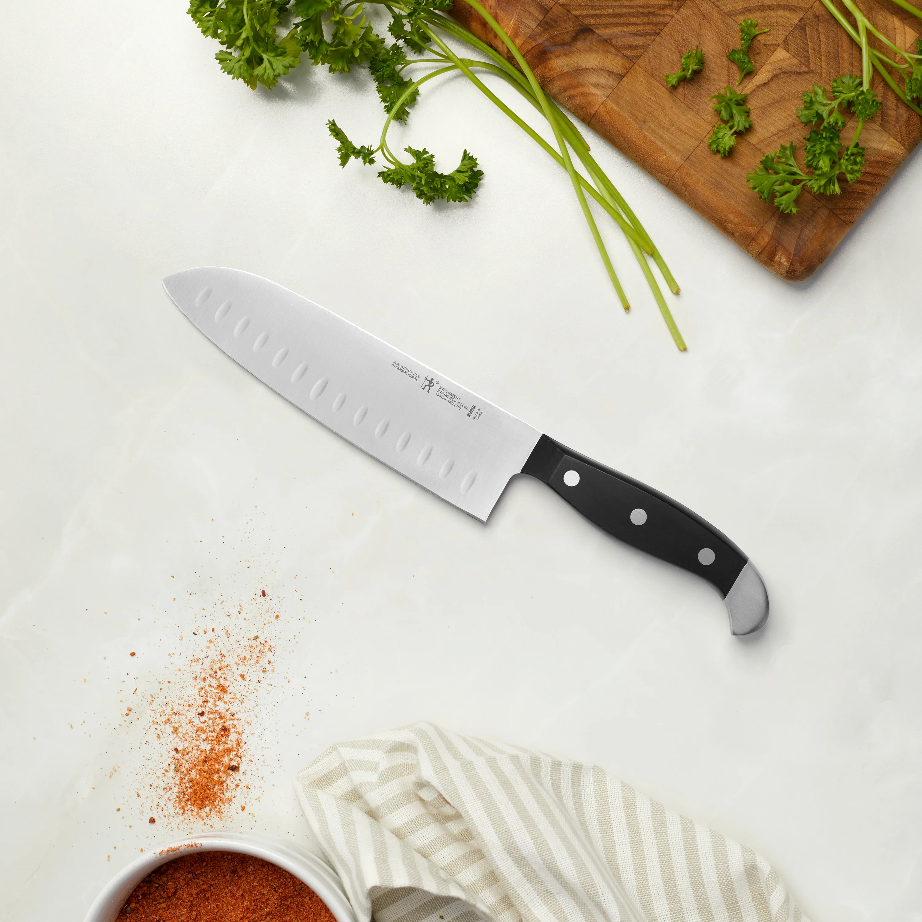 JA Henckels Statement 5" Hollow Edge Santoku Knife - Image 5