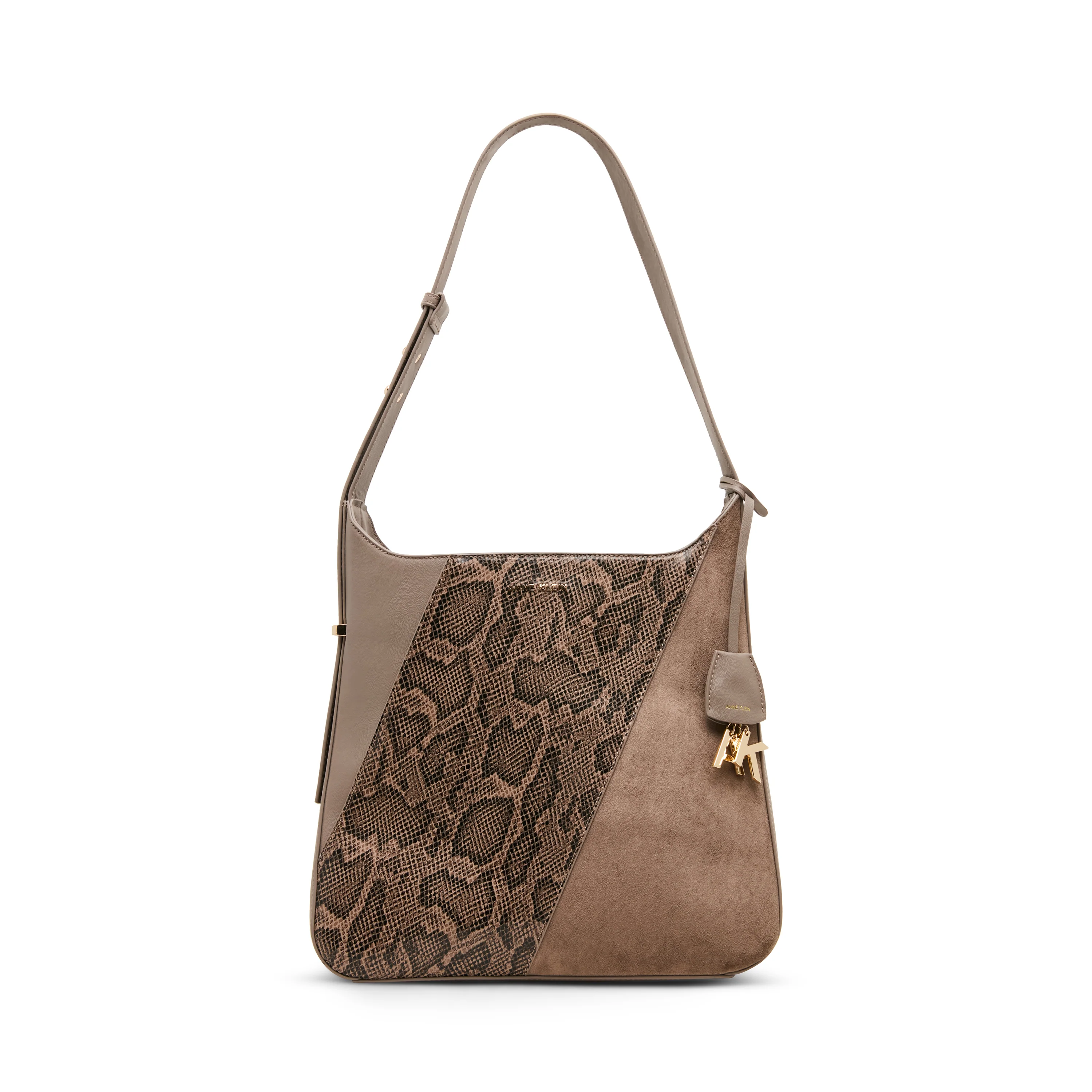 Anne Klein Faux Suede Hobo Handbag