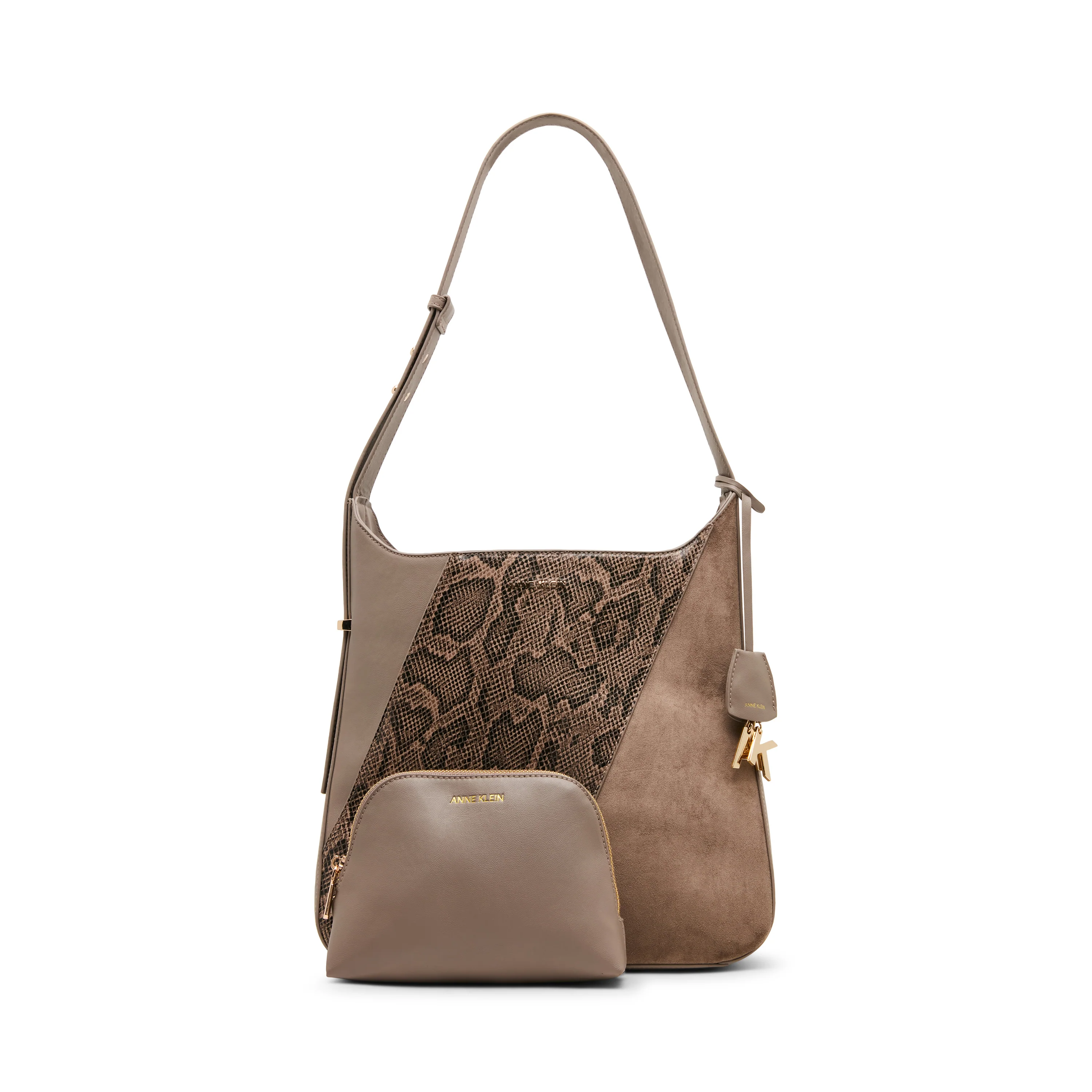 Anne Klein Faux Suede Hobo Handbag - Image 5