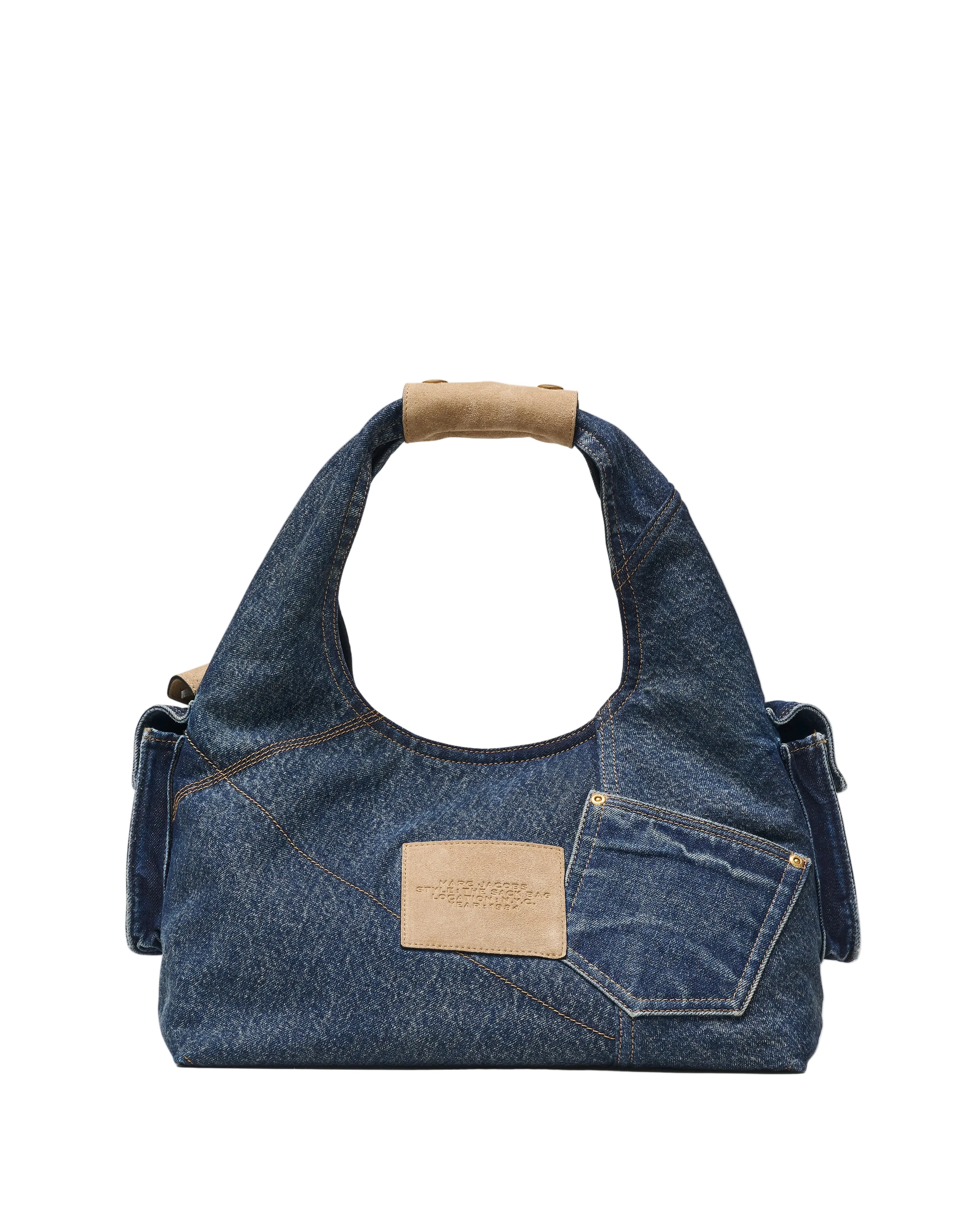 Marc Jacobs The Denim Suede Cargo Sack Handbag - Image 2