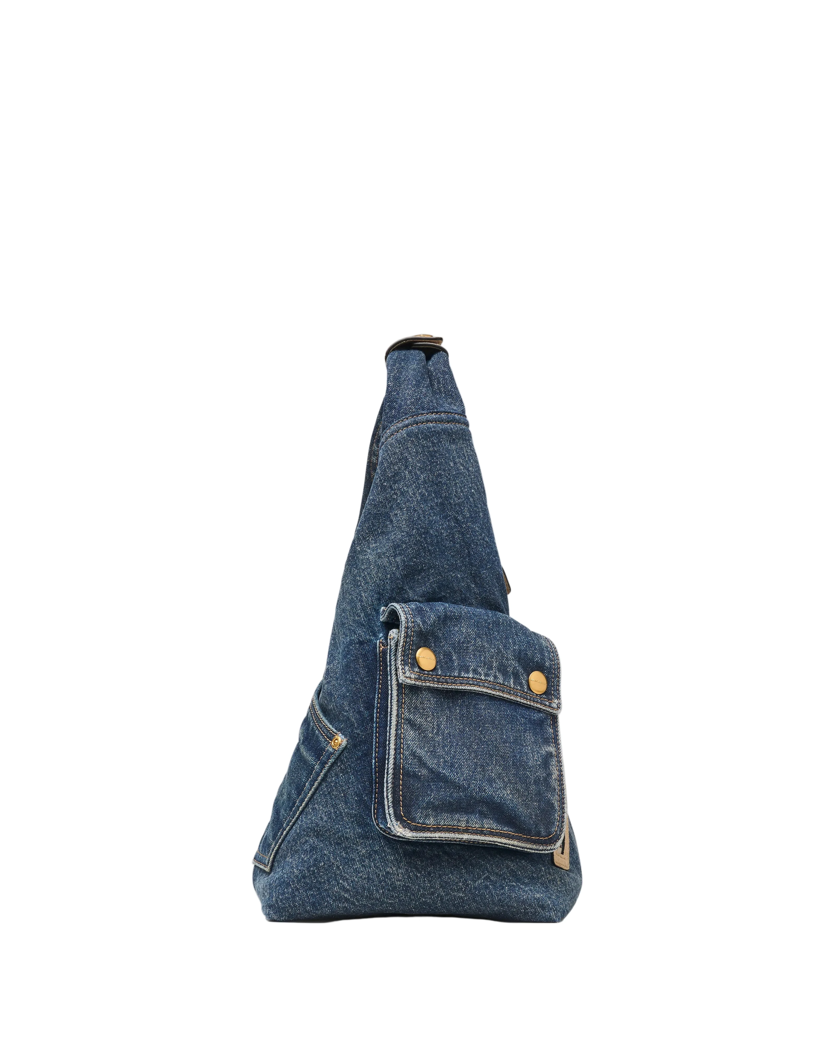 Marc Jacobs The Denim Suede Cargo Sack Handbag - Image 4