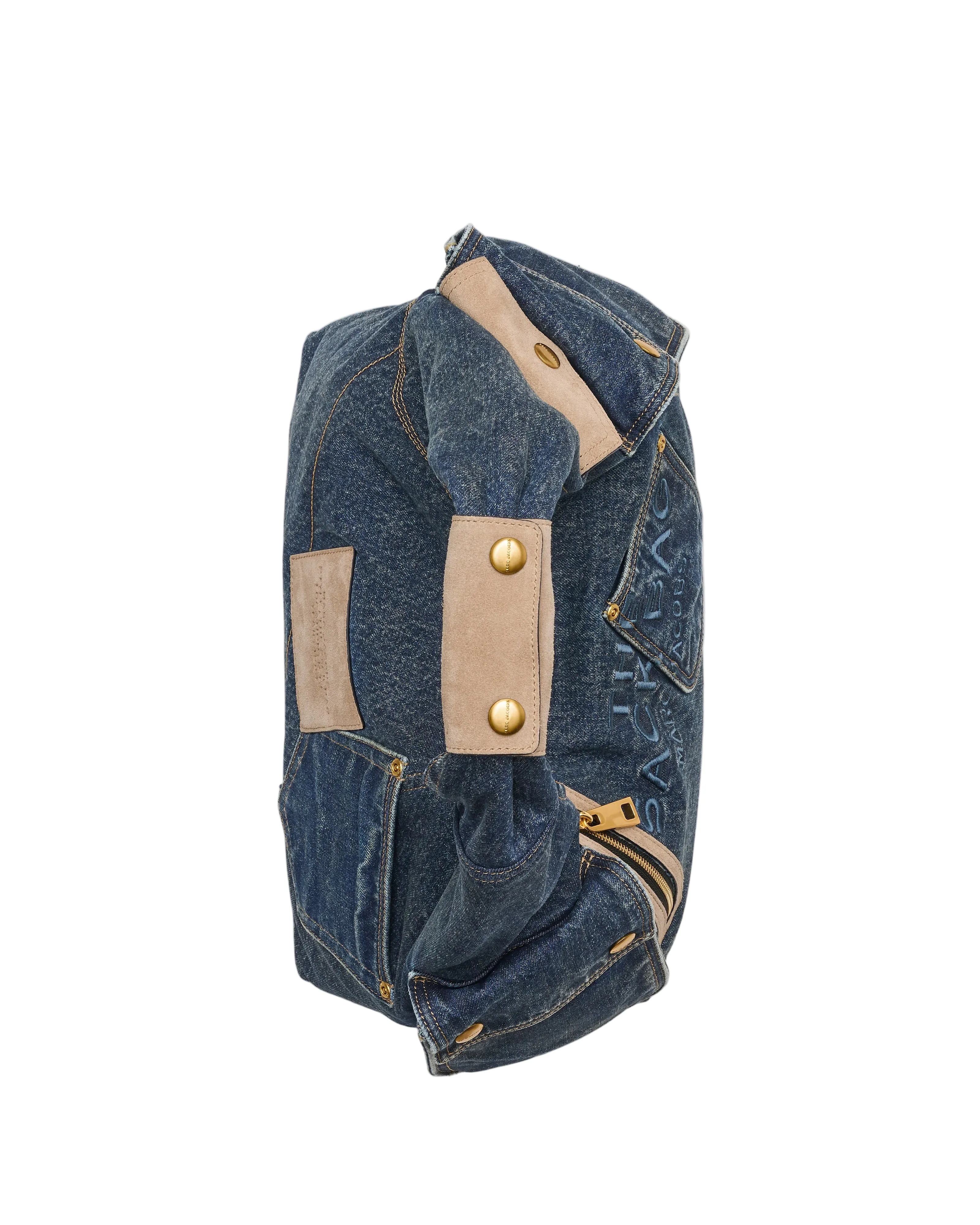 Marc Jacobs The Denim Suede Cargo Sack Handbag - Image 5
