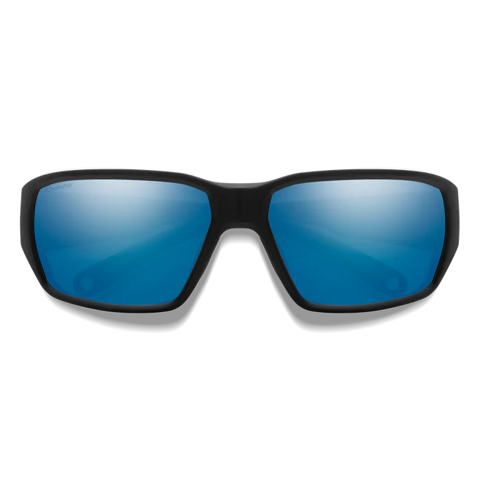 Smith Hookset Matte Black Frame - ChromaPop Glass Polarized Blue Mirror Lens - Polarized Sunglasses - Image 2