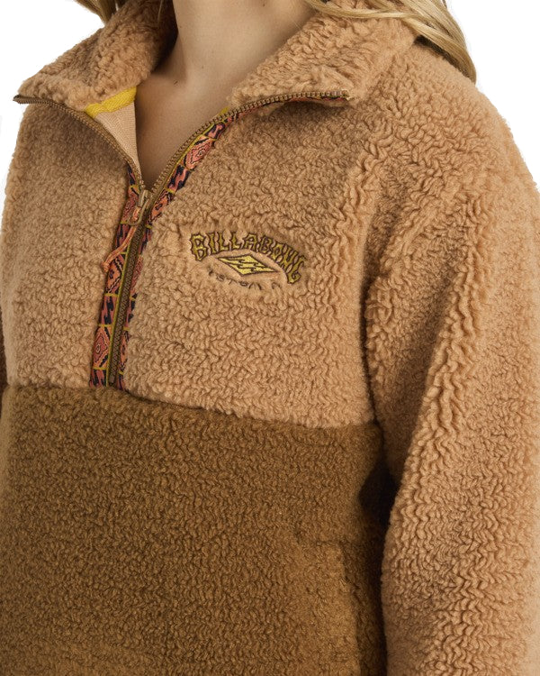 Billabong Womens Horizon Mock Neck Half Zip Sweatshirt - Image 3