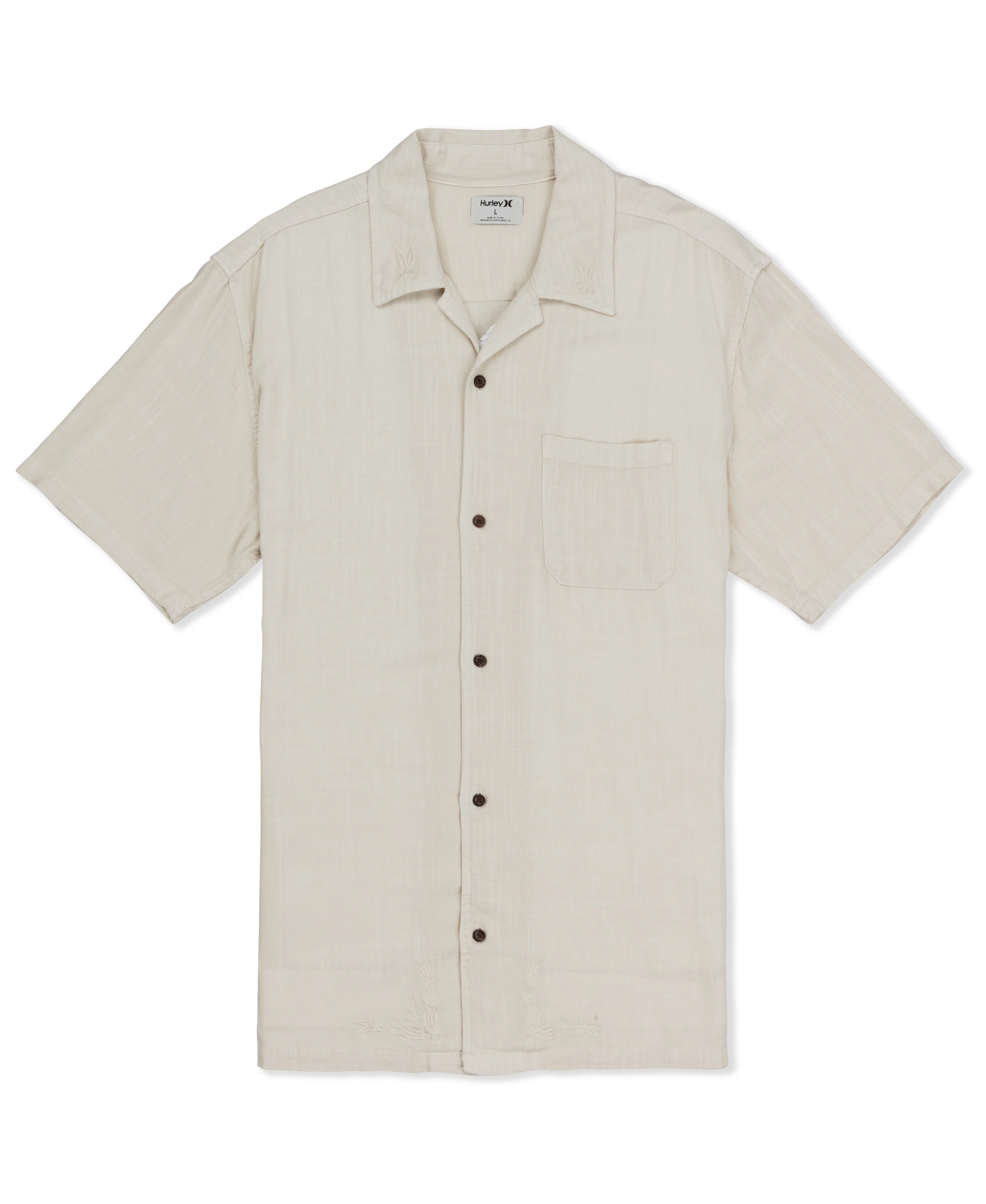 Hurley Mens Laguna Camp Short Sleeve Shirt