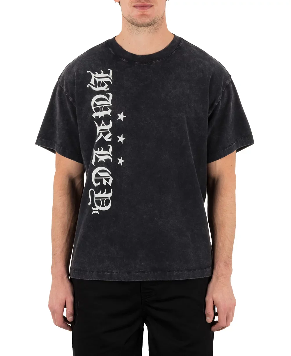 Hurley Mens Old English Short Sleeve T-Shirt - Image 3