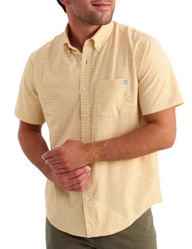 Huk Mens Kona Printed Short Sleeve Shirt