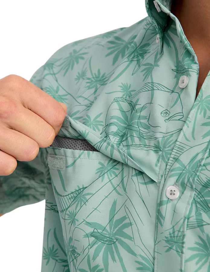Huk Mens KC Tide Point Short Sleeve Shirt - Image 4