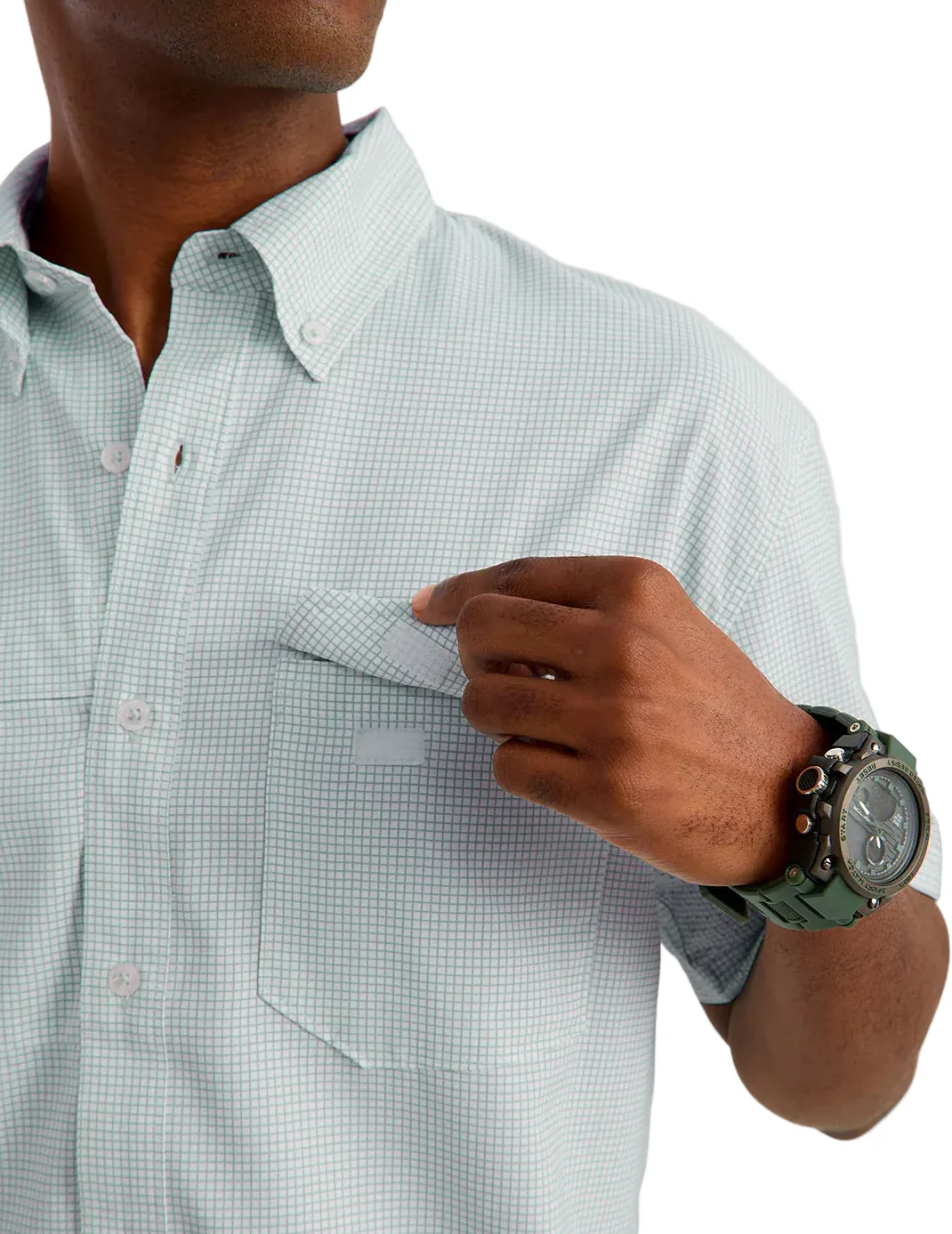 Huk Mens Tide Point Short Sleeve Shirt - Image 3