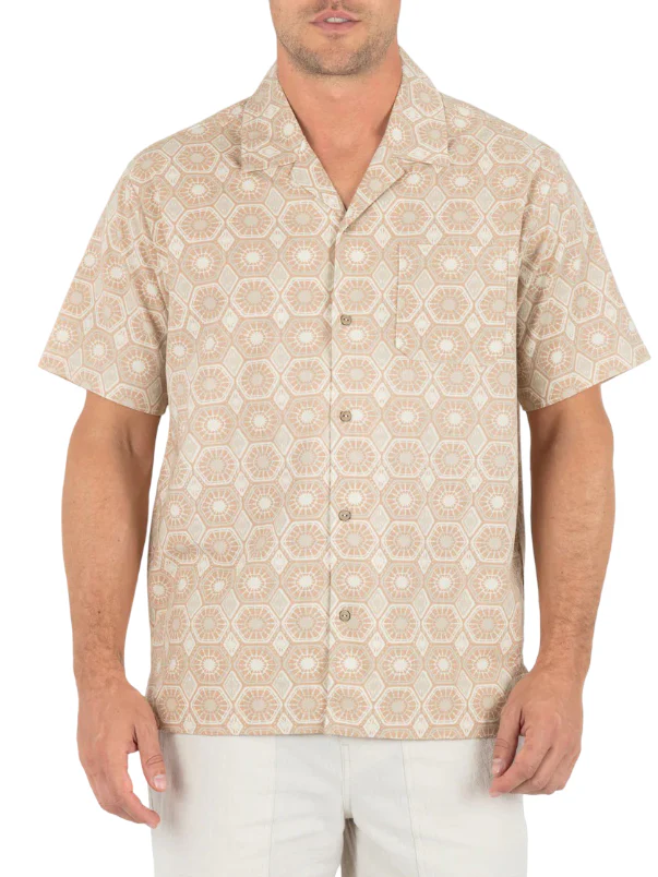Hurley Mens Dogpatch Camp Short Sleeve Shirt - Image 3
