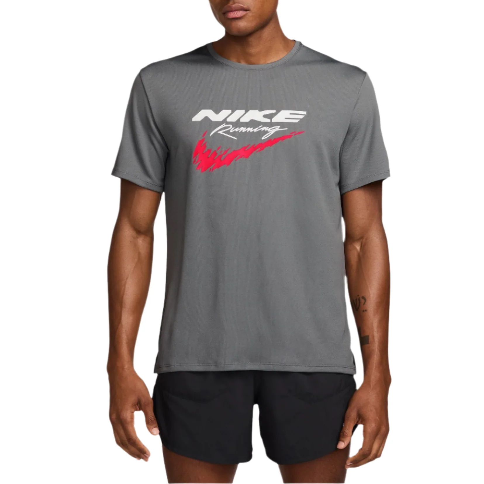 Nike Mens UV Run Energy Miller Short Sleeve T-Shirt - Image 3