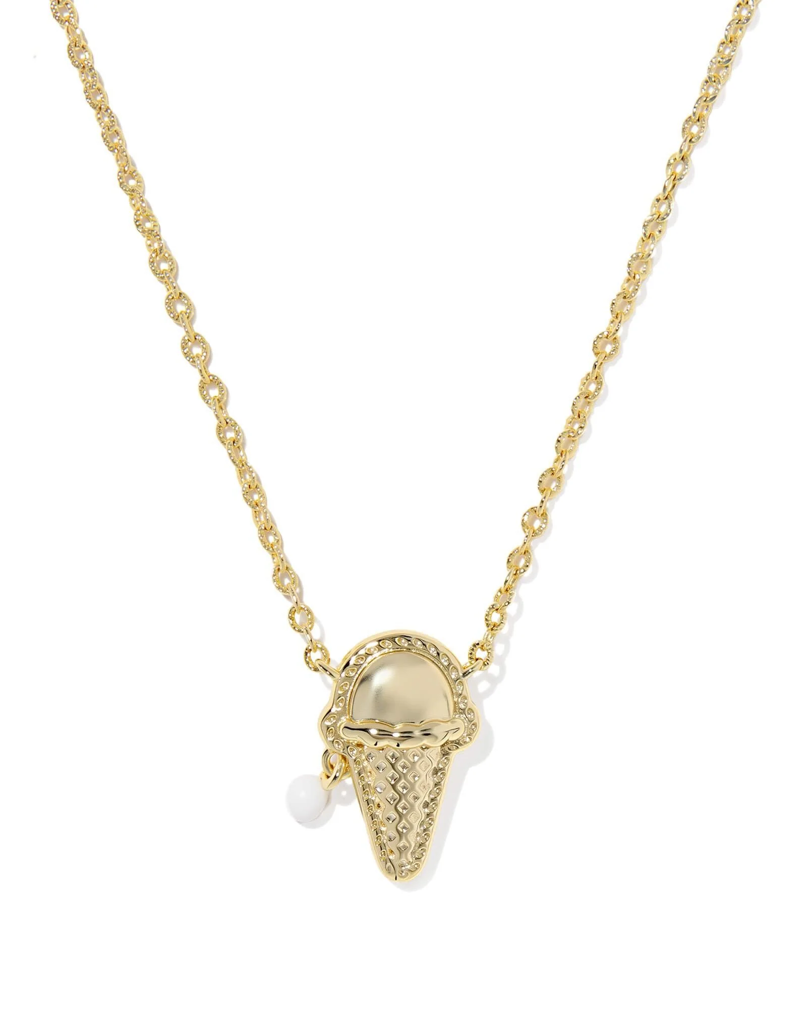 Kendra Scott Ice Cream Gold Short Pendant Necklace - Ivory Mother Of Pearl - Image 2
