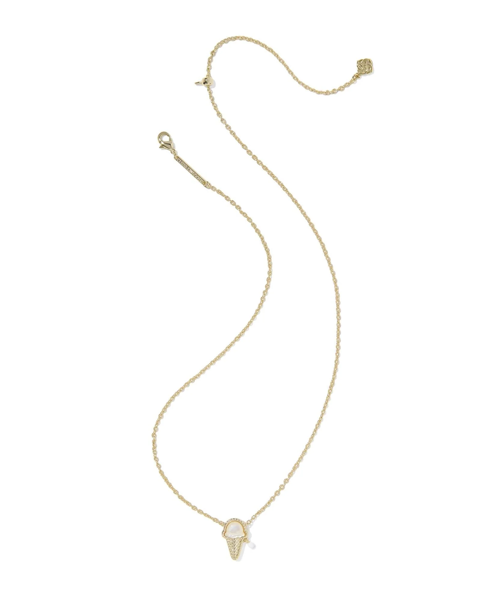Kendra Scott Ice Cream Gold Short Pendant Necklace - Ivory Mother Of Pearl - Image 3