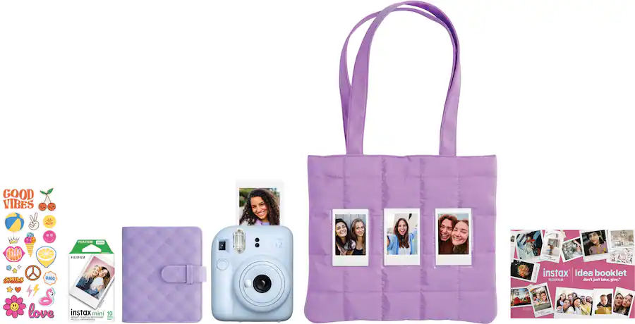 Fujifilm Instax Mini 12 Holiday Bundle 2025 - Pastel Blue