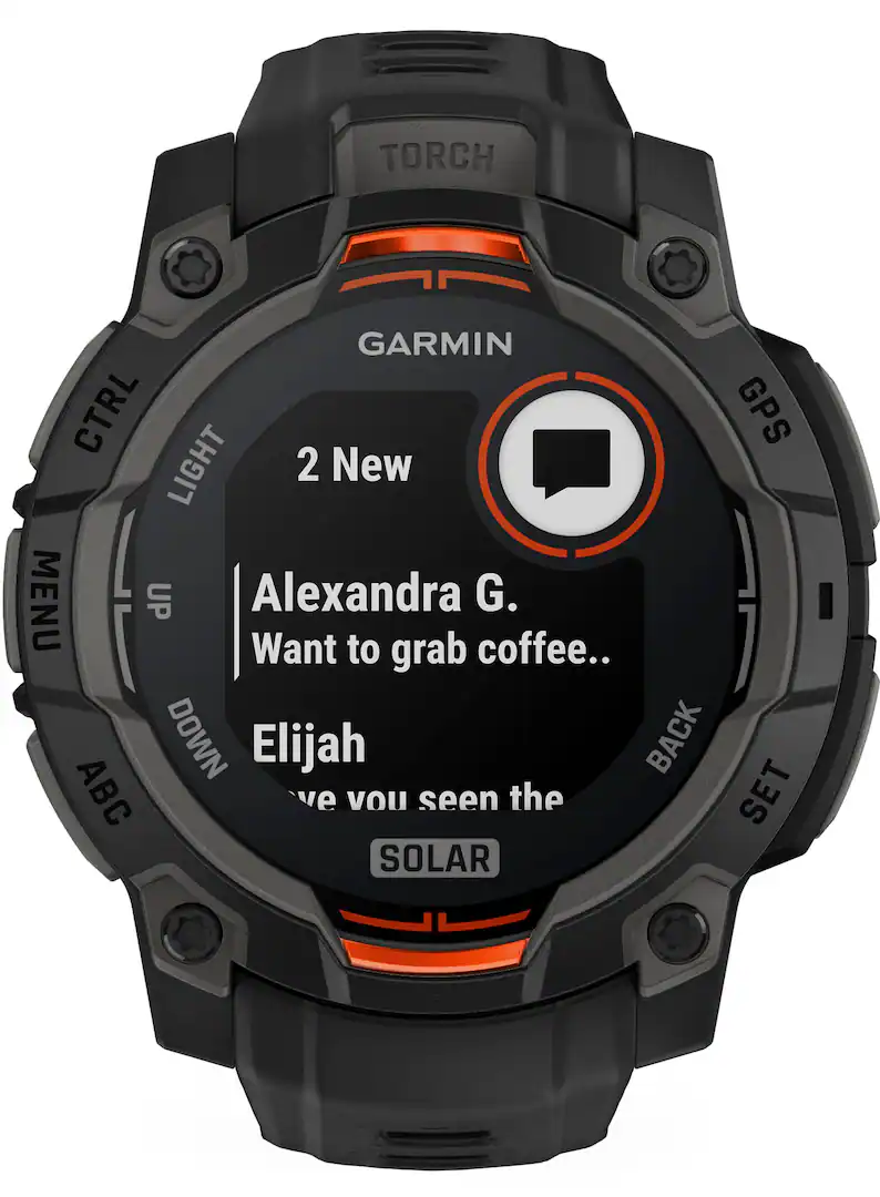 Garmin Instinct 3 GPS Smartwatch - 45 MM Solar Black with Black Band - Image 3