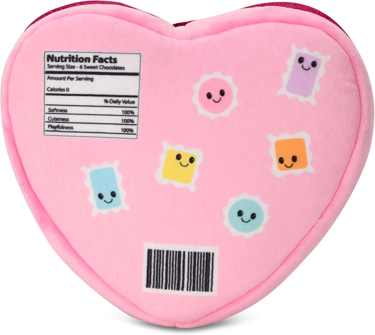 ISCREAM Play with Your Food! Heart Shaped Box of Chocolates Fleece Play Pillow Set - Image 5