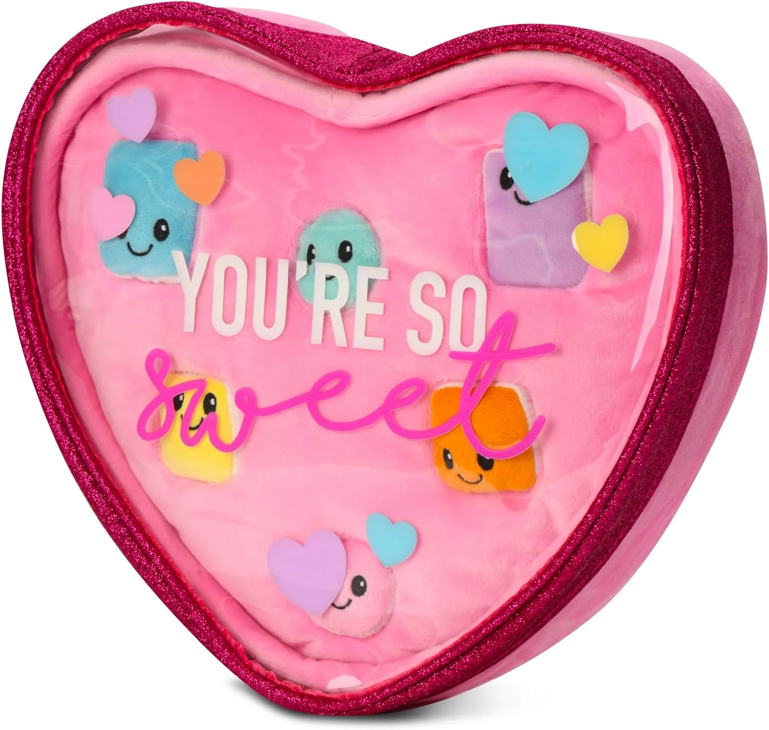 ISCREAM Play with Your Food! Heart Shaped Box of Chocolates Fleece Play Pillow Set - Image 6
