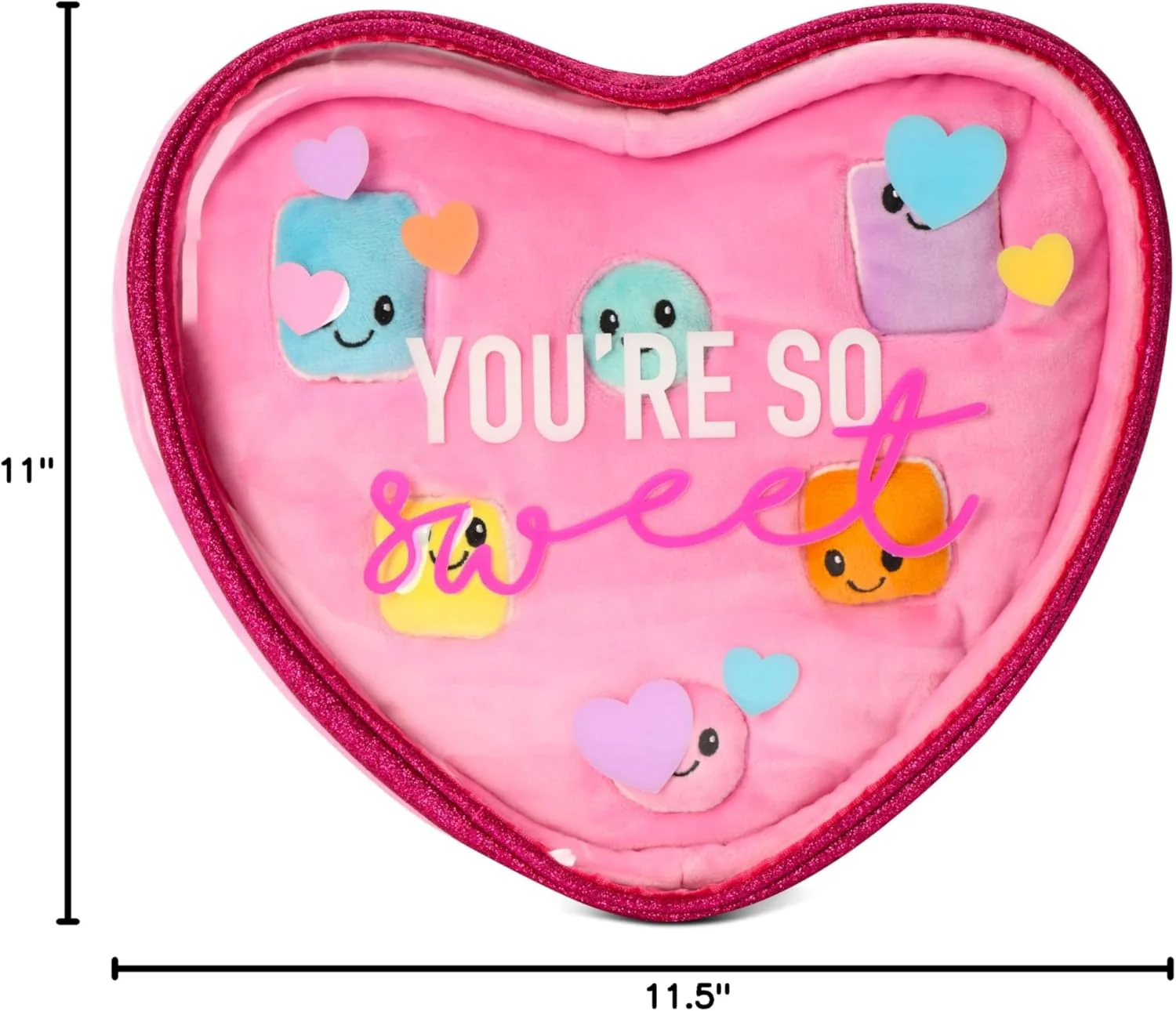ISCREAM Play with Your Food! Heart Shaped Box of Chocolates Fleece Play Pillow Set - Image 7