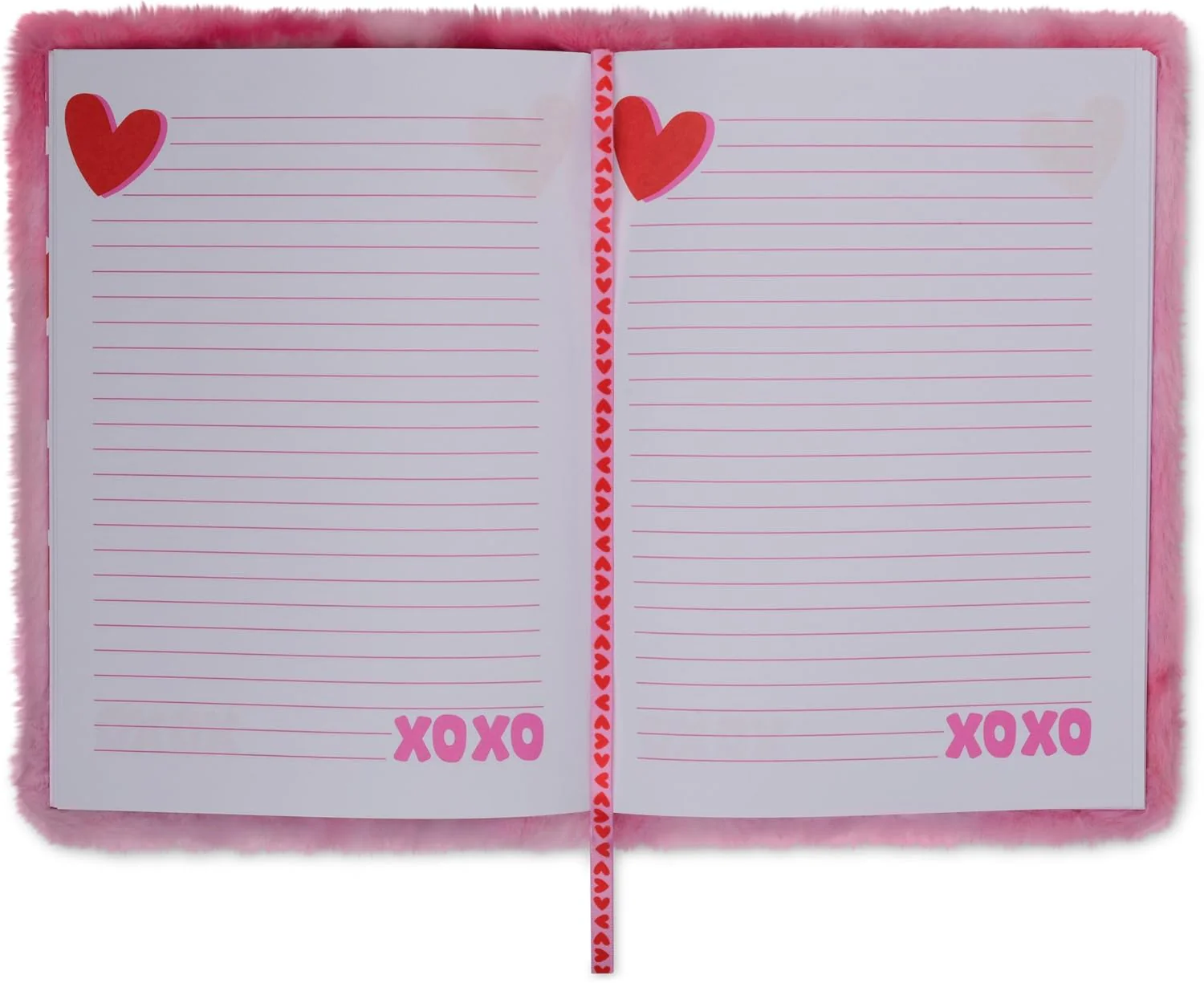 ISCREAM Plush Fur Book-Bound Lined-Page Applique Accent Journal - Image 3