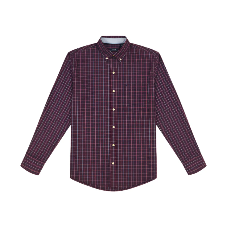 IZOD Mens Performance Comfort Woven Long Sleeve Plaid Shirt - Image 2