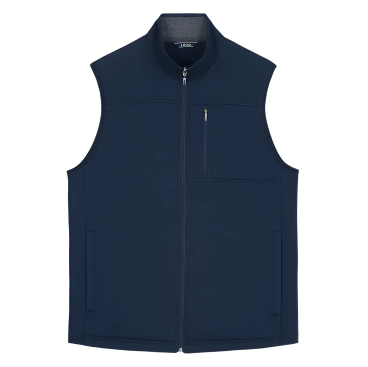 IZOD Mens Striped Fleece Vest - Image 3