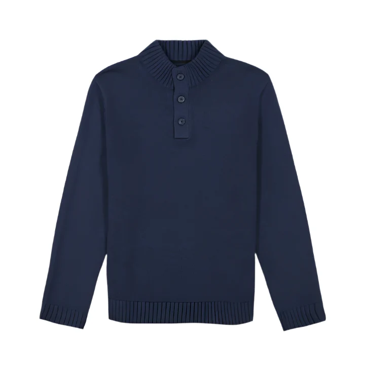 IZOD Mens Holiday Button Mock Sweater