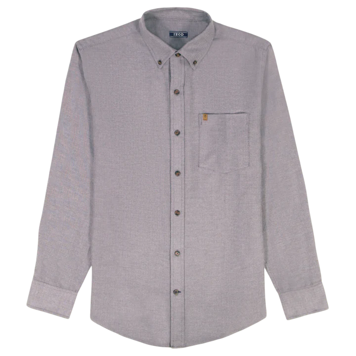 IZOD Mens Stratton Flannel Long Sleeve Shirt - Image 2