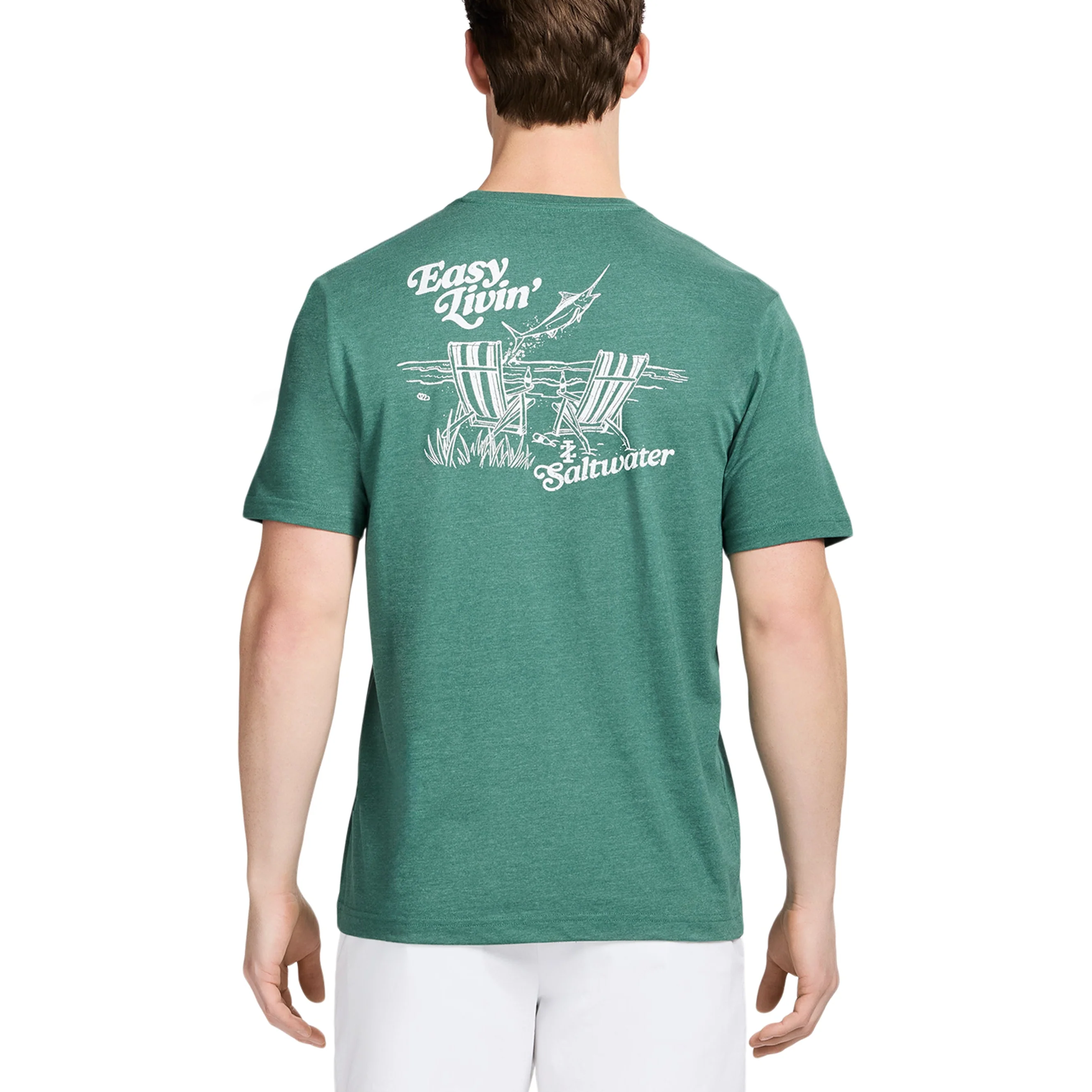 IZOD Mens Saltwater Graphic Short Sleeve T-Shirt - Image 3