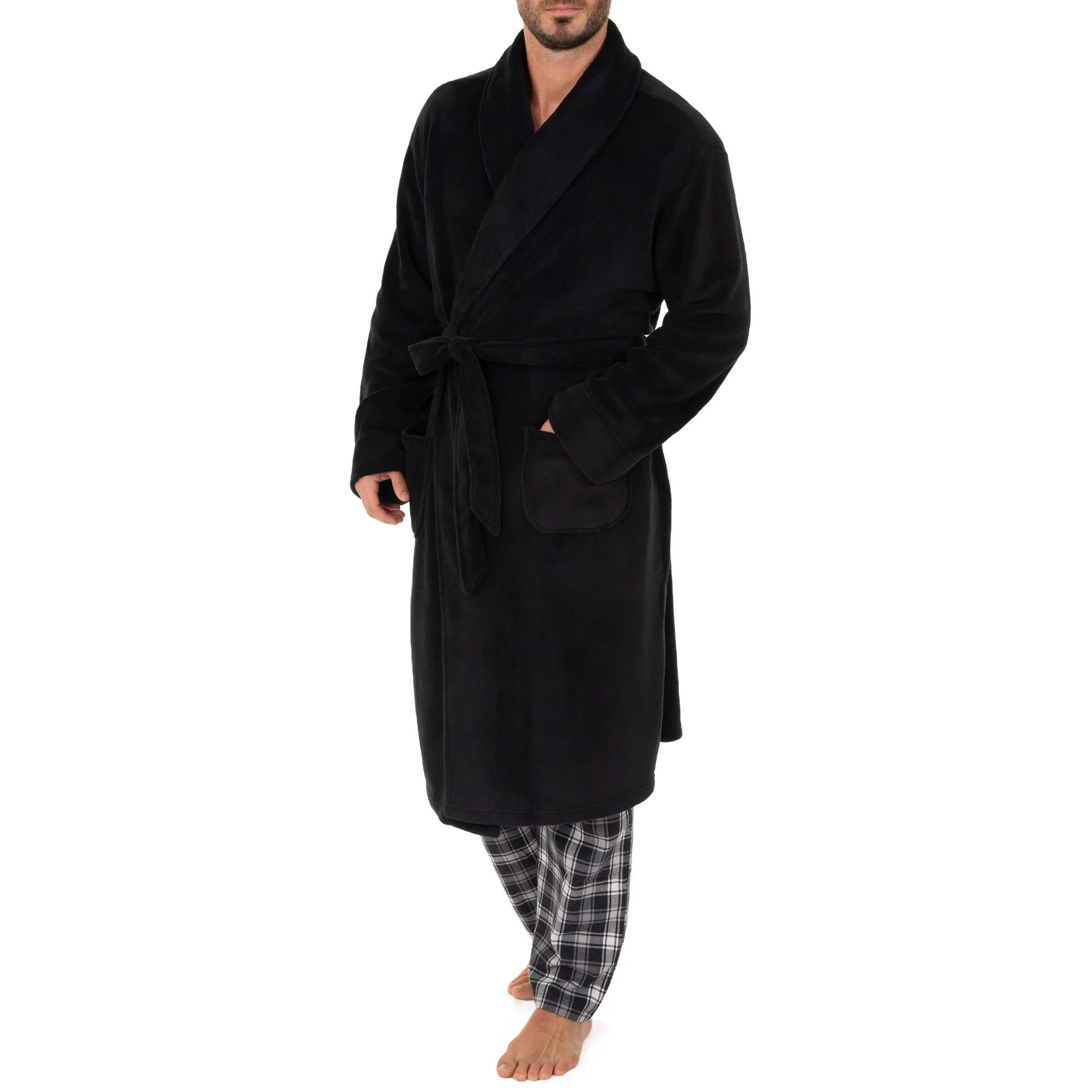 IZOD Mens Comfort Soft Shawl Robe