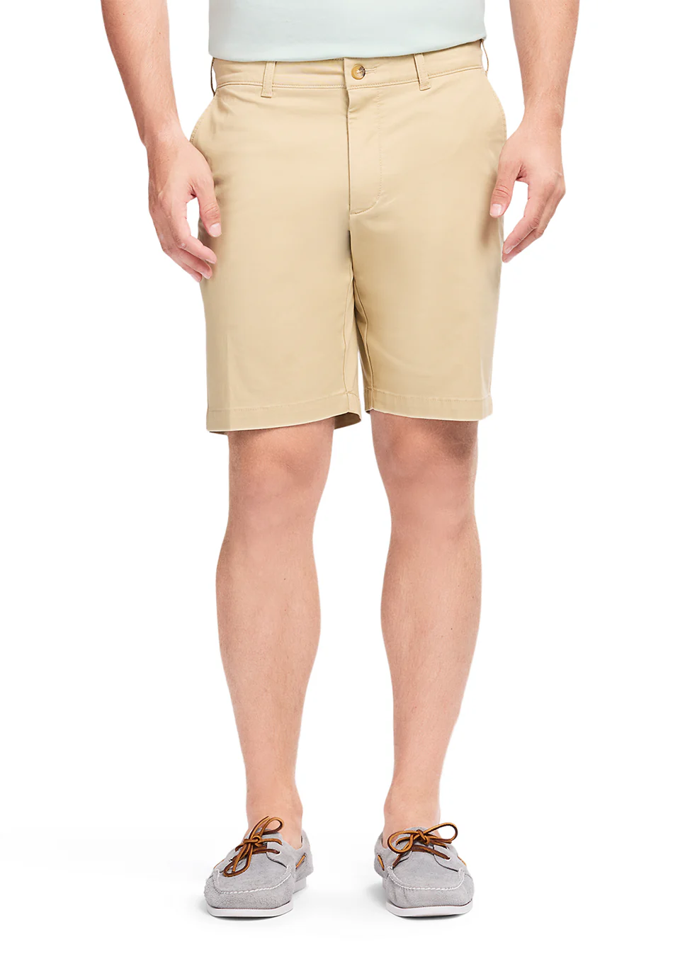 IZOD Mens 9.5" Flat Front Saltwater Twill Shorts - Image 2