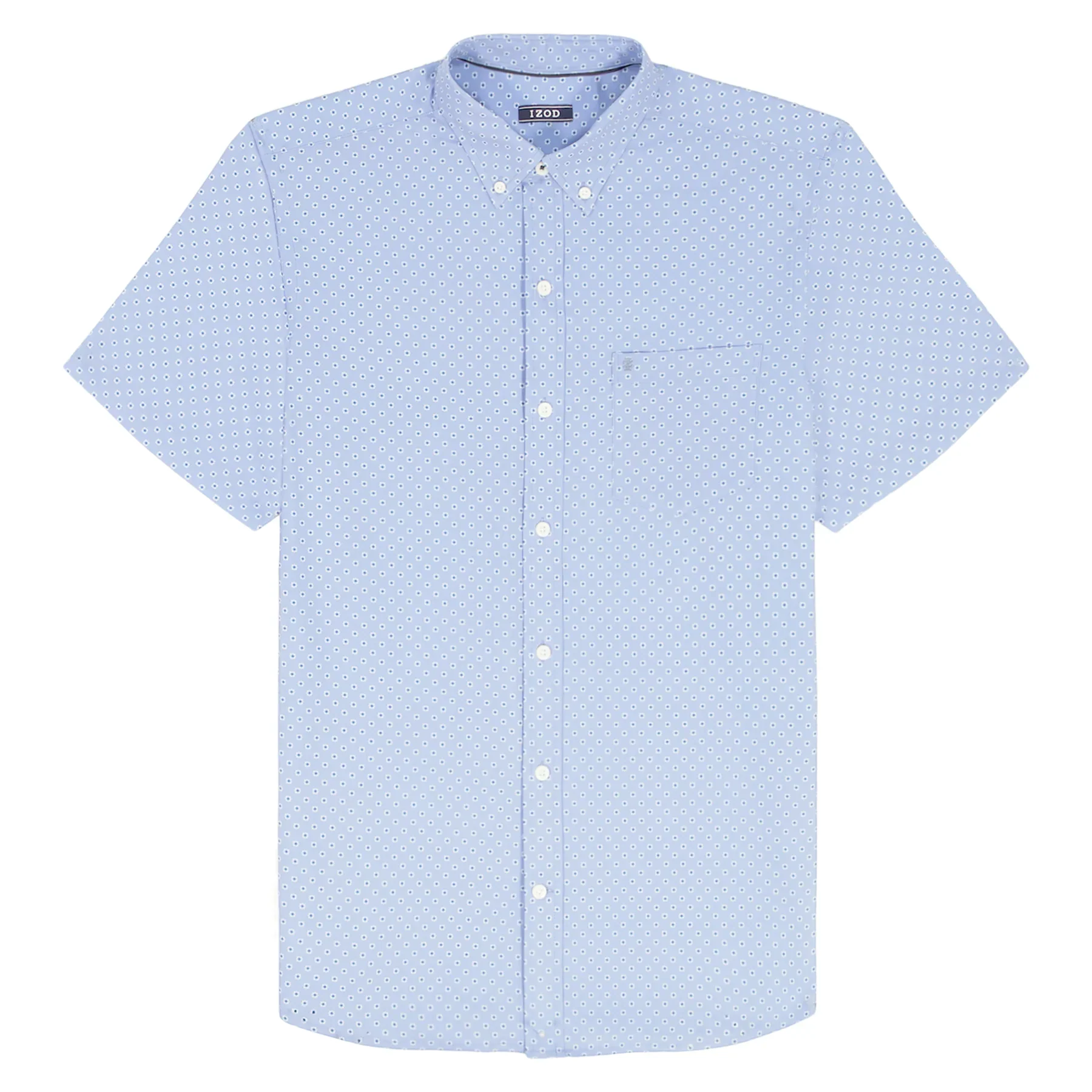 IZOD Mens Breeze Printed Short Sleeve Button Down Shirt