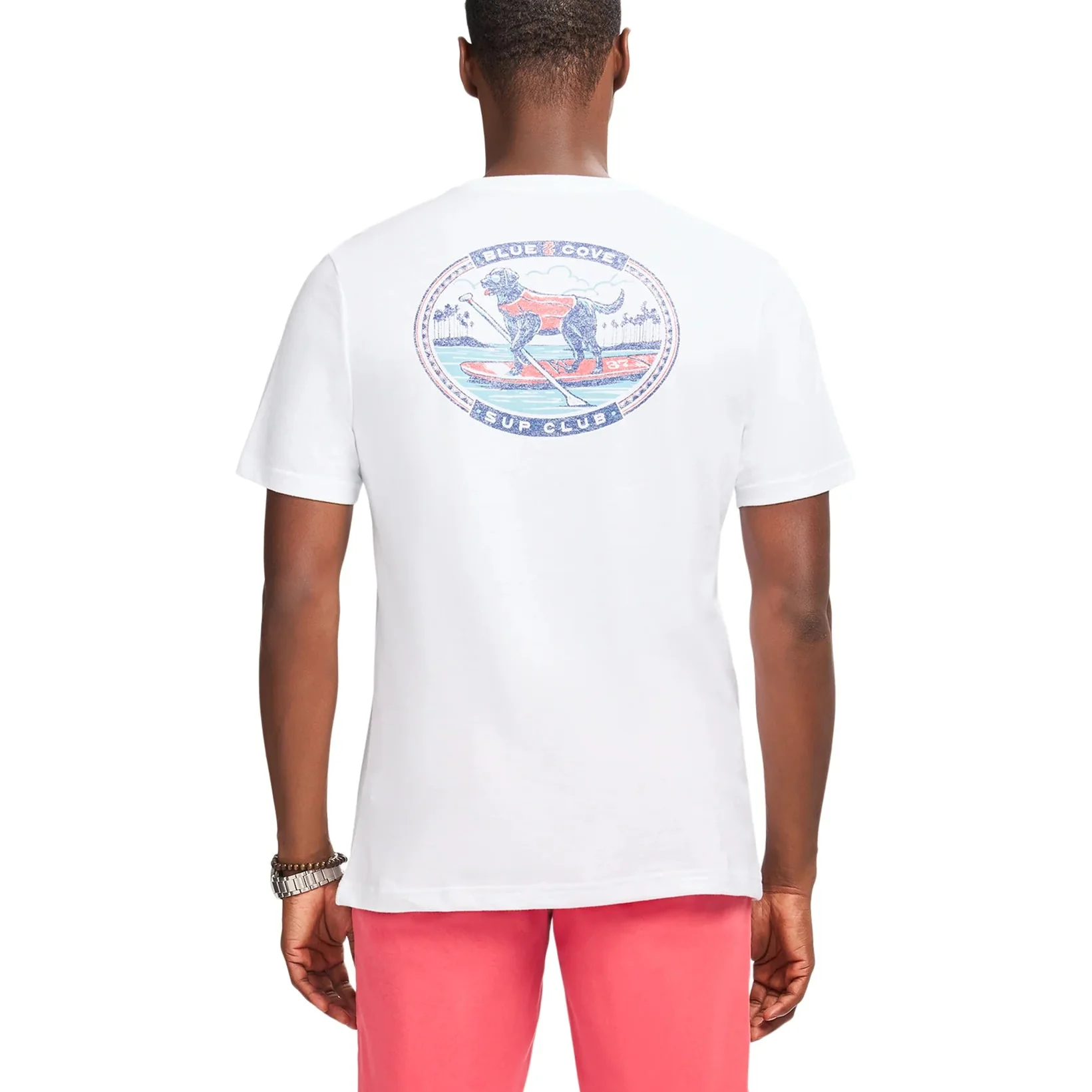 IZOD Mens Saltwater Sup Club Graphic Short Sleeve T-Shirt - Image 4