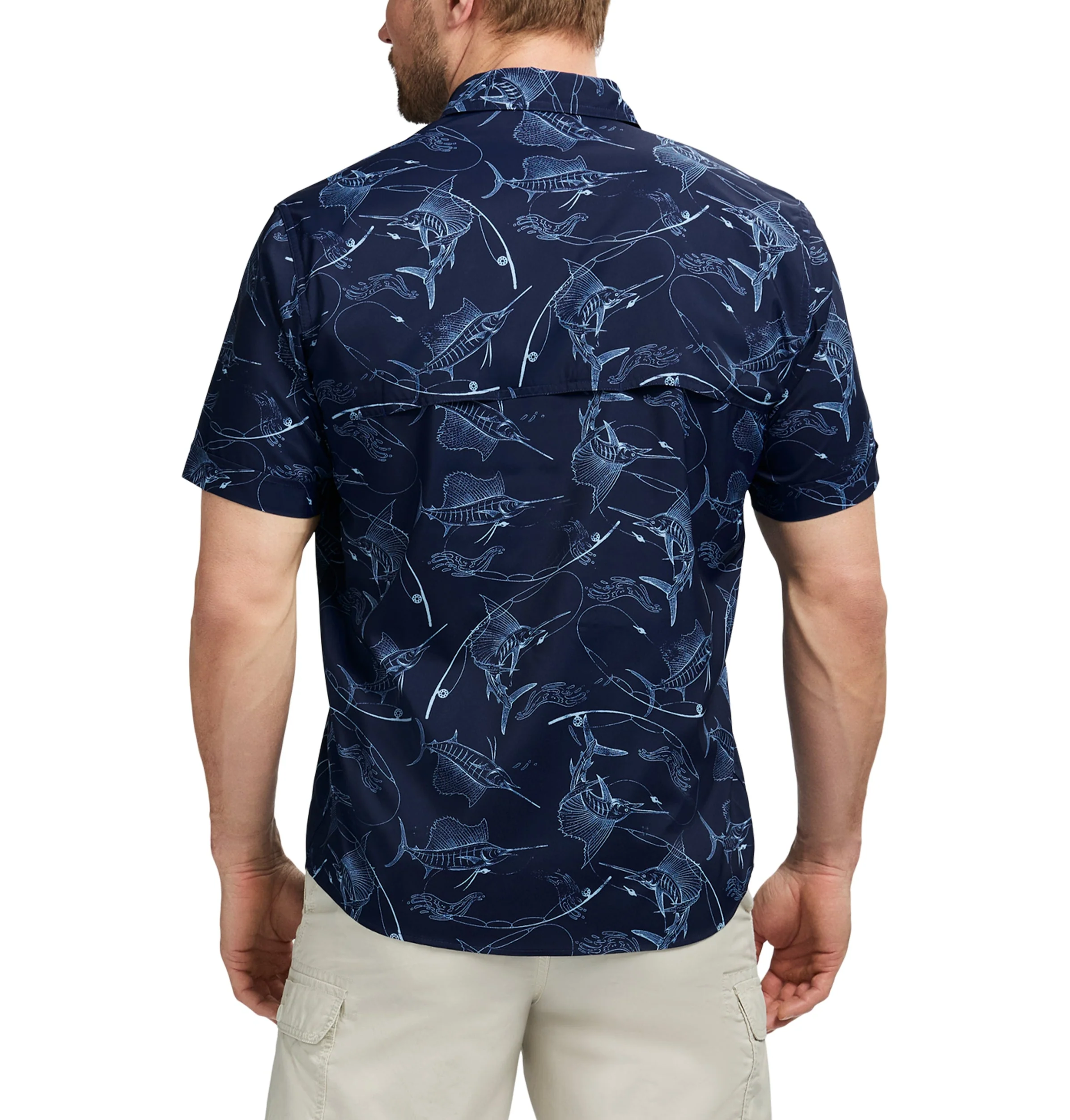 IZOD Mens Sunshield Short Sleeve Button Down Shirt - Image 3